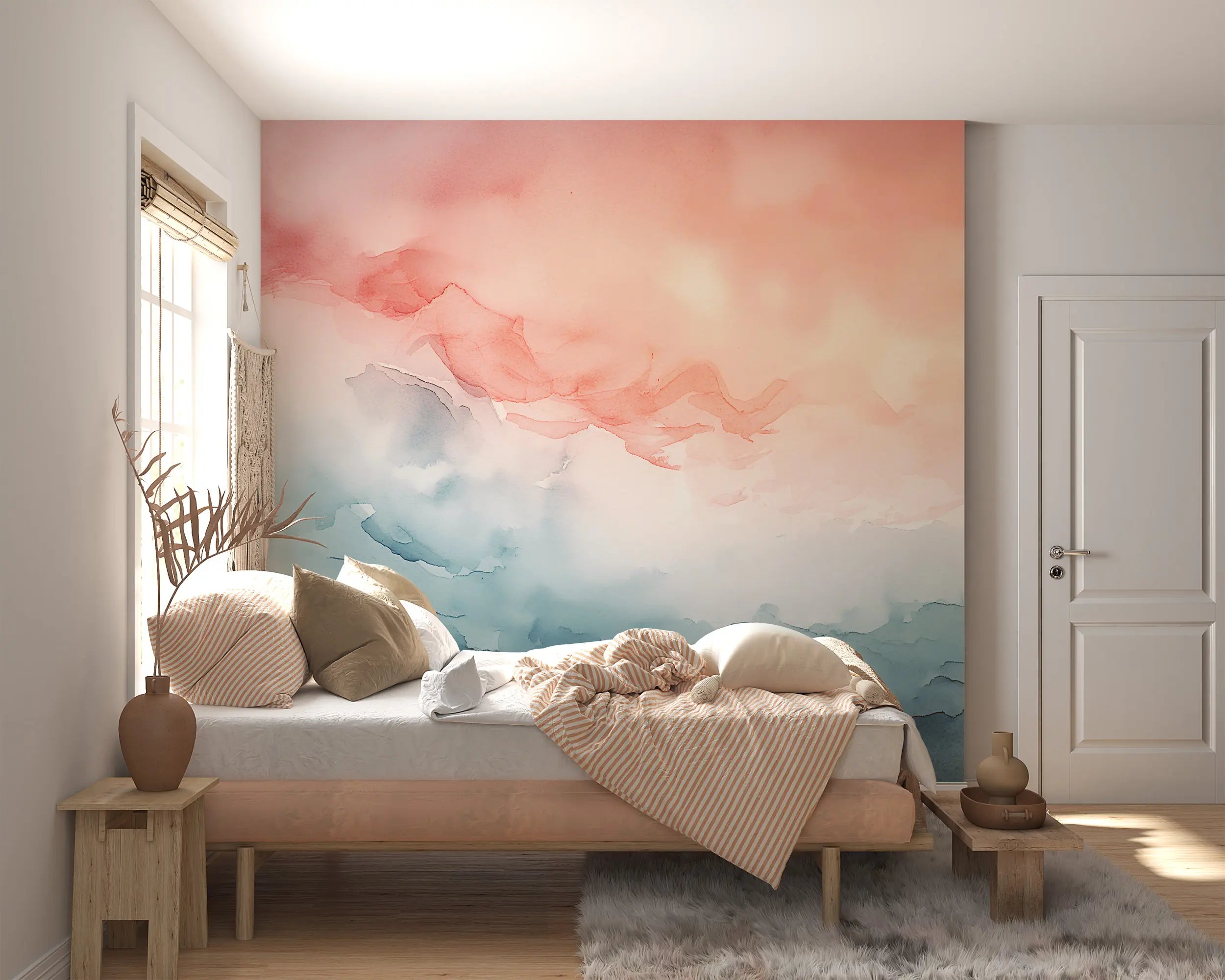 PVC-free watercolor wall decor