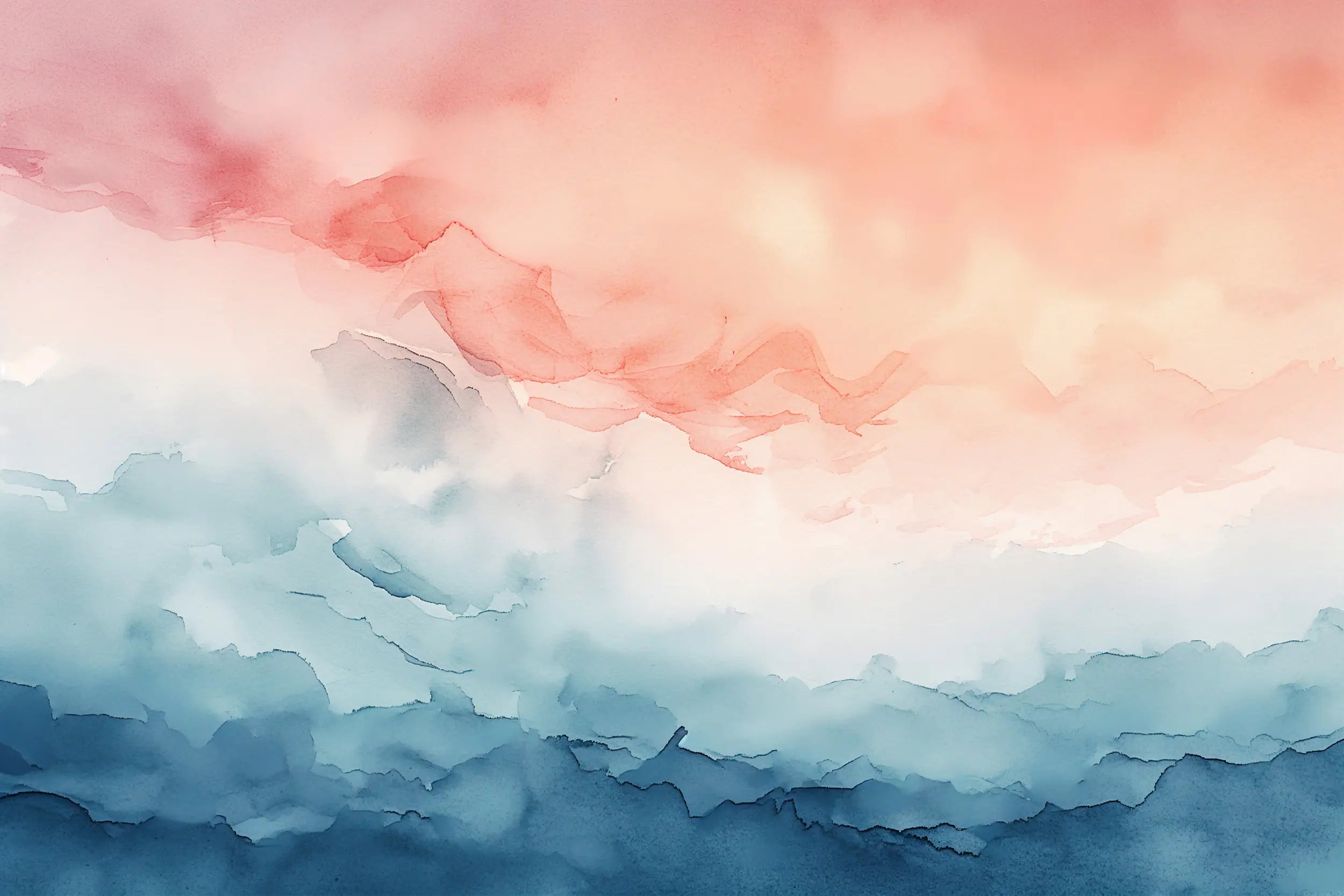 Watercolour Blue and Pink