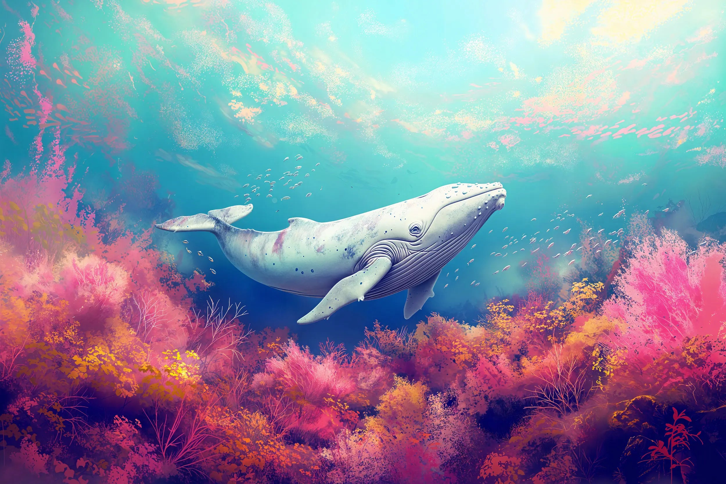 Kids room underwater wallpaper
