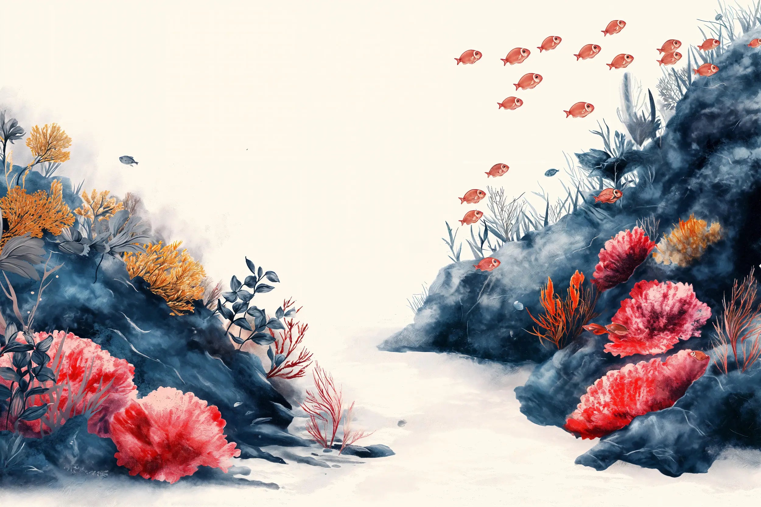 Kids room ocean wallpaper