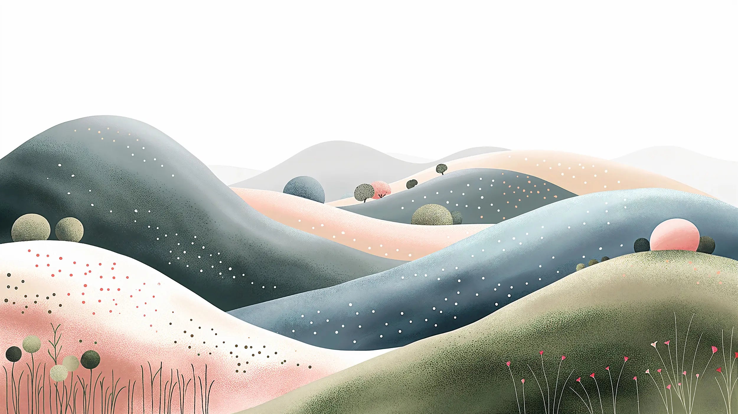 Kids room watercolour wallpaper