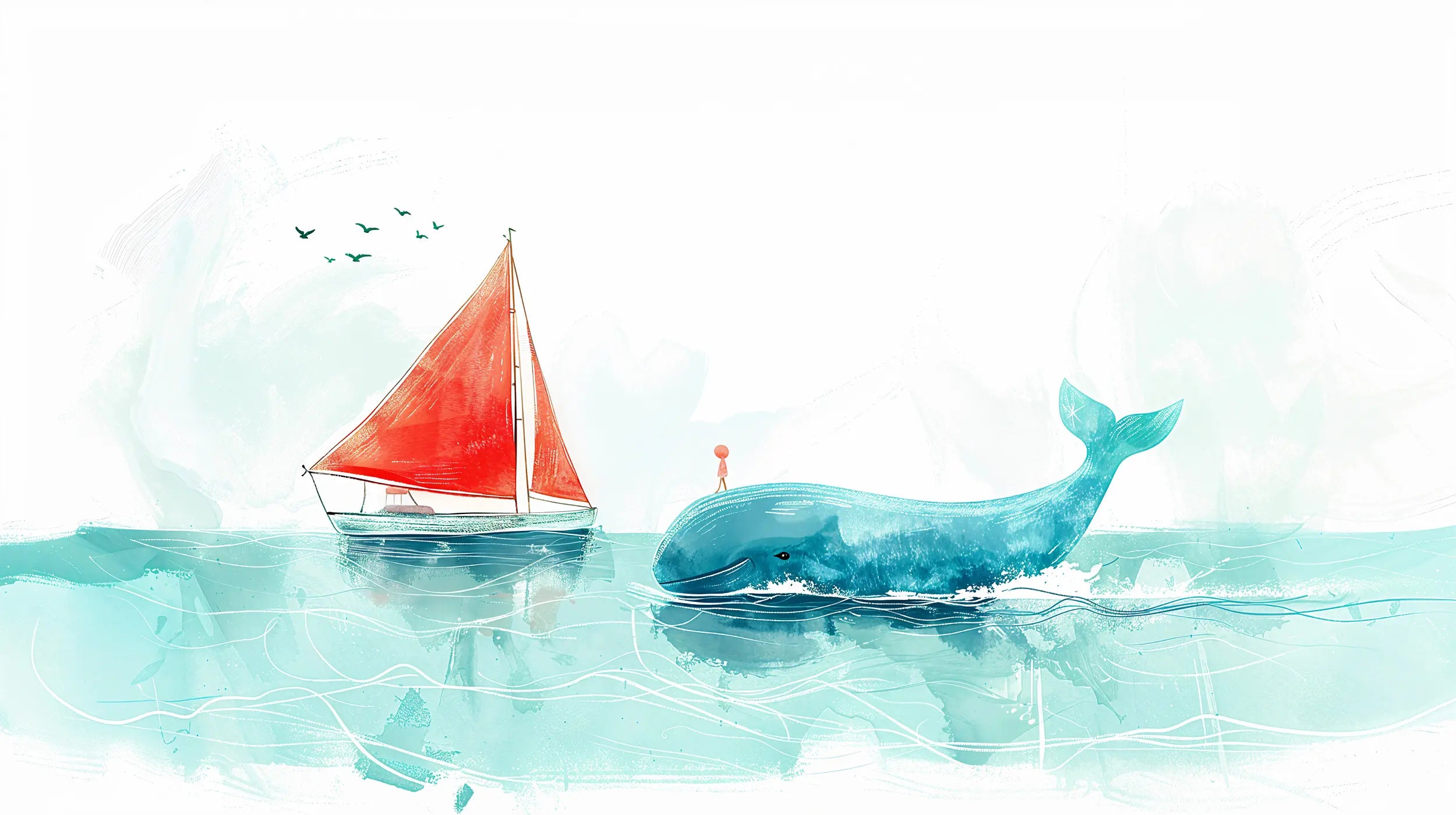 Nautical kids room wallpaper