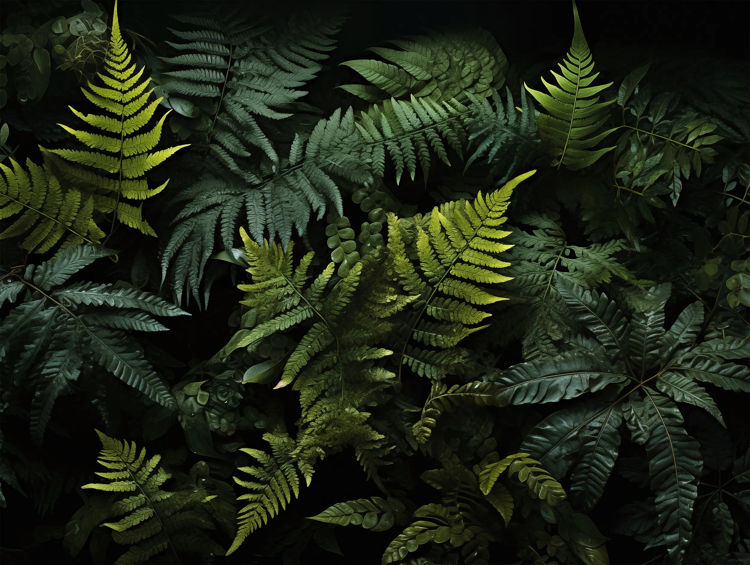 Eco Decor with Ferns and Herbsl