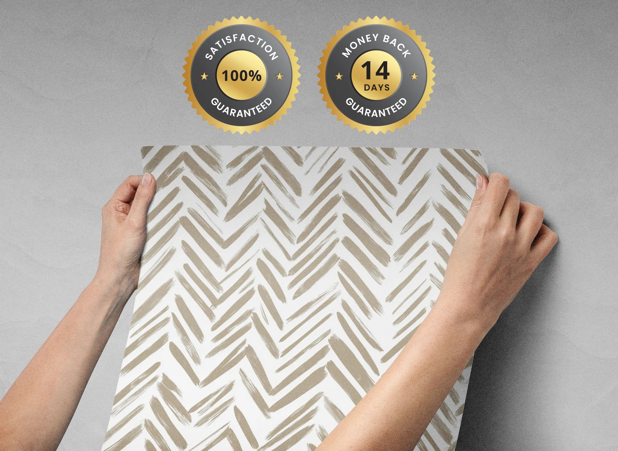 Removable beige wallpaper