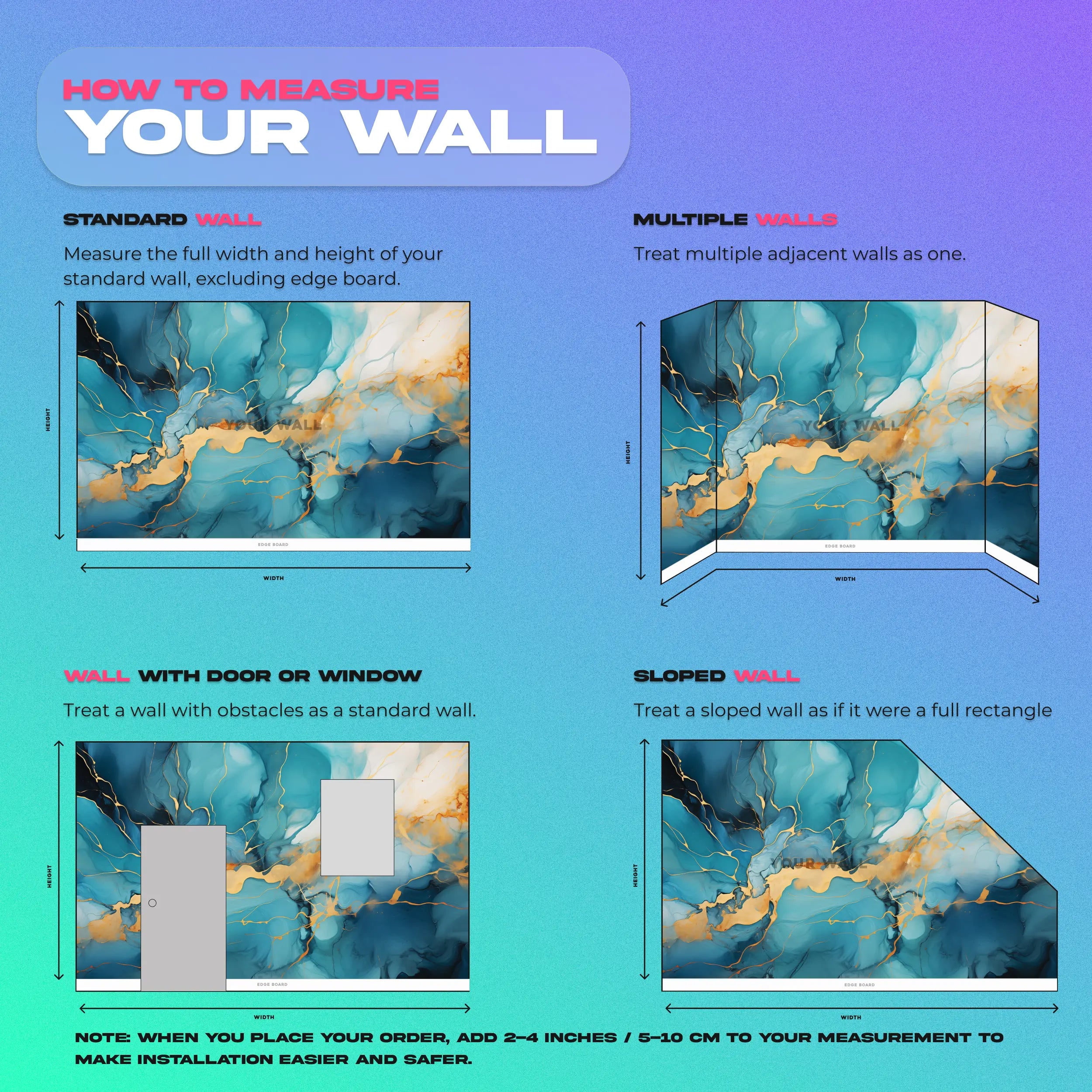 Alcohol Ink Wall Covering for Modern Spaces