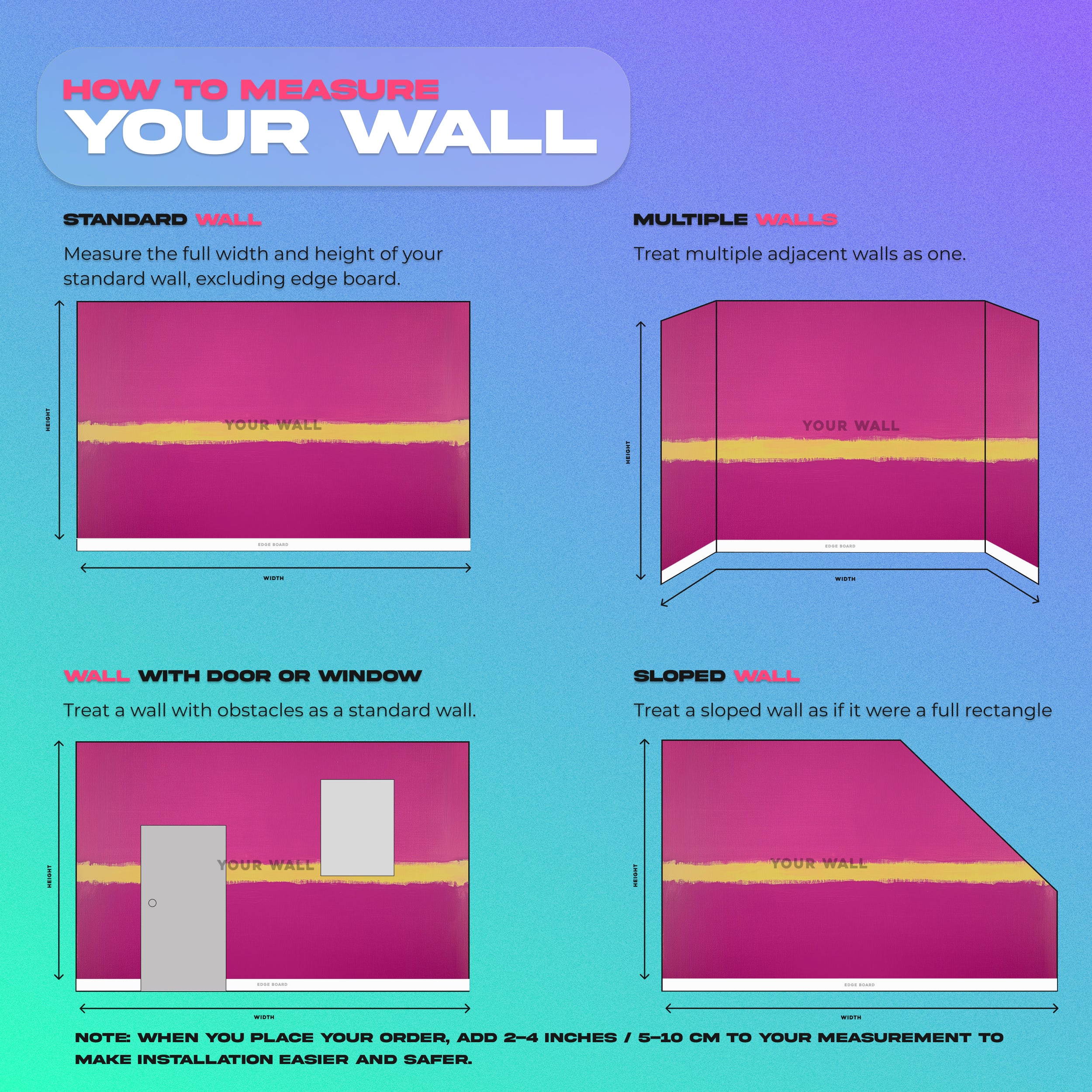 Pink abstract mural with magenta tones and gold brushstroke accents for modern bedroom decor, peel and stick style image