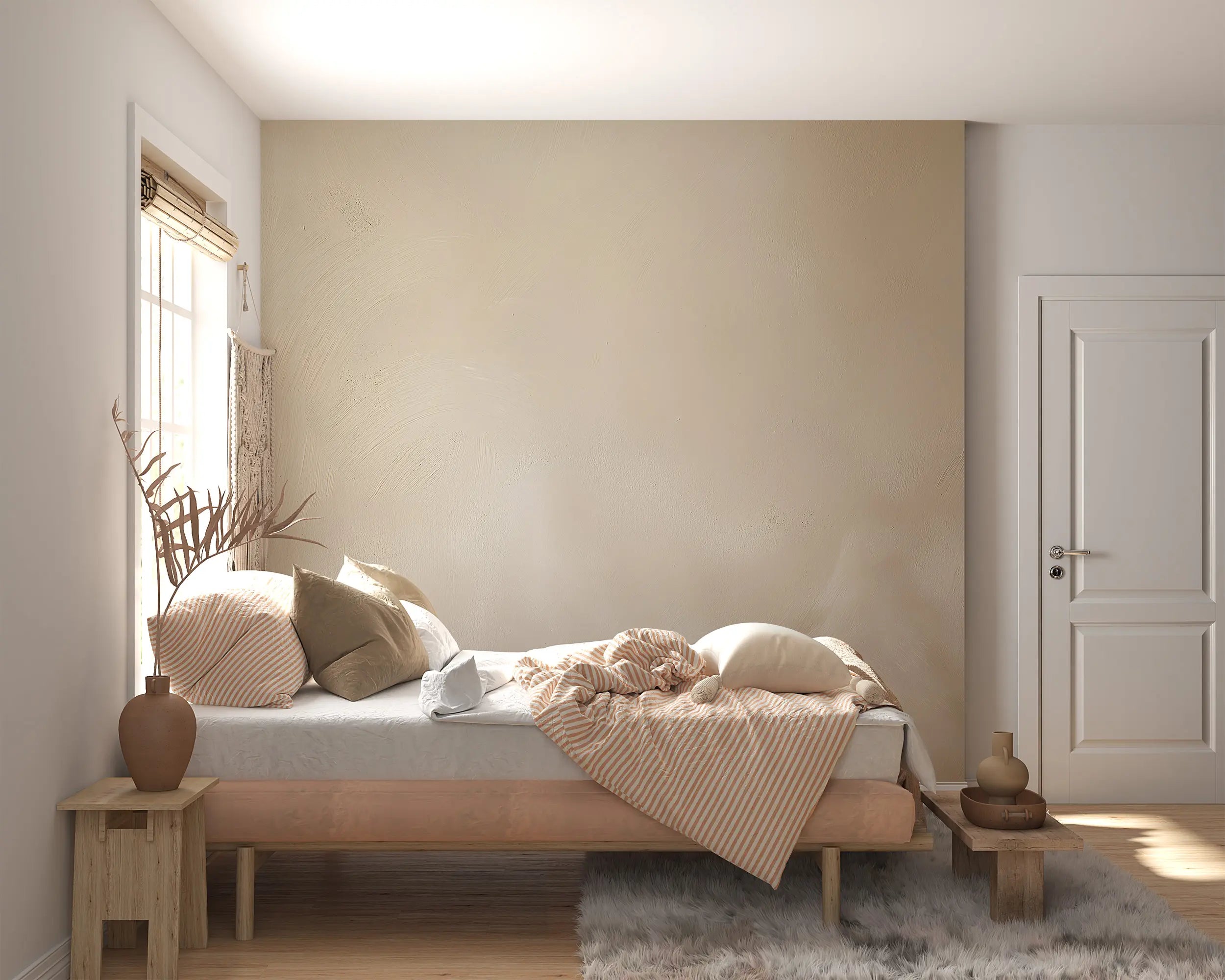 minimalist limewash mural
