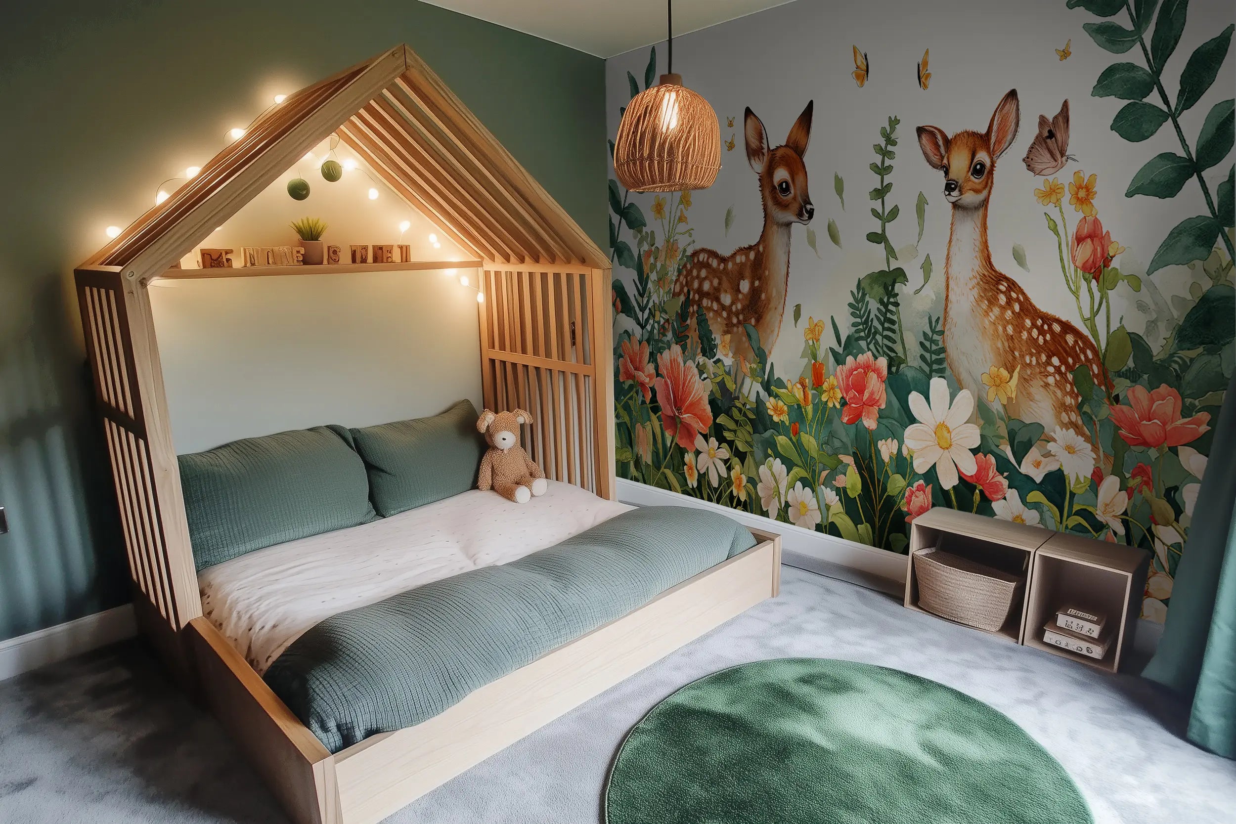 Eco-friendly fawn mural
