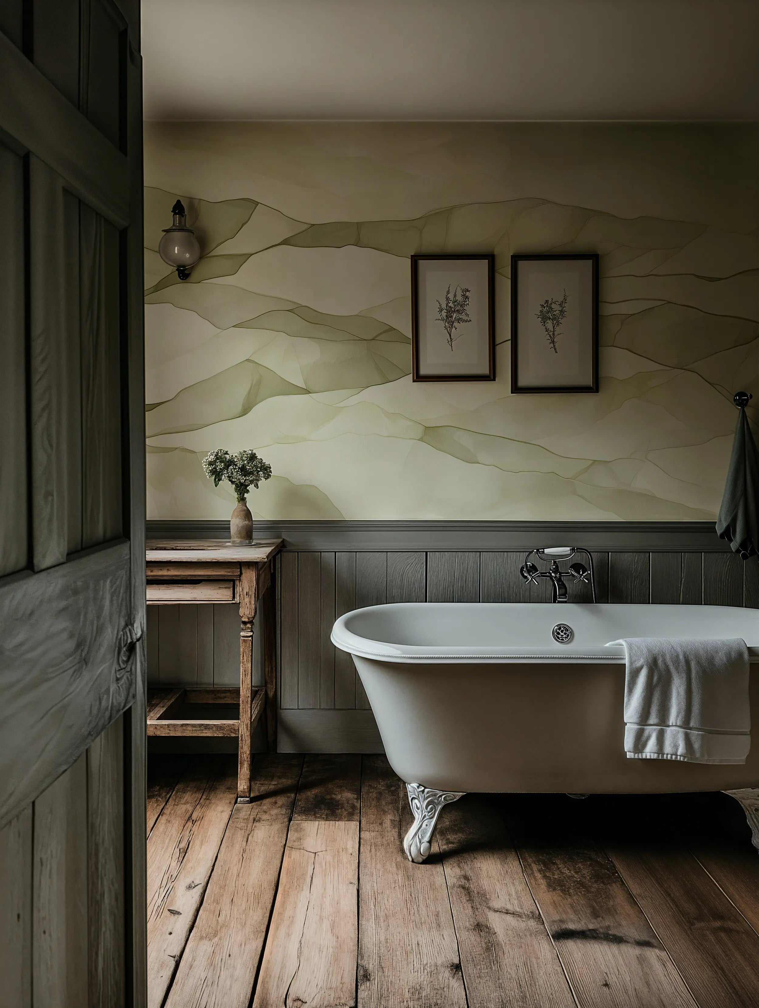 Self-adhesive mural wallcovering
