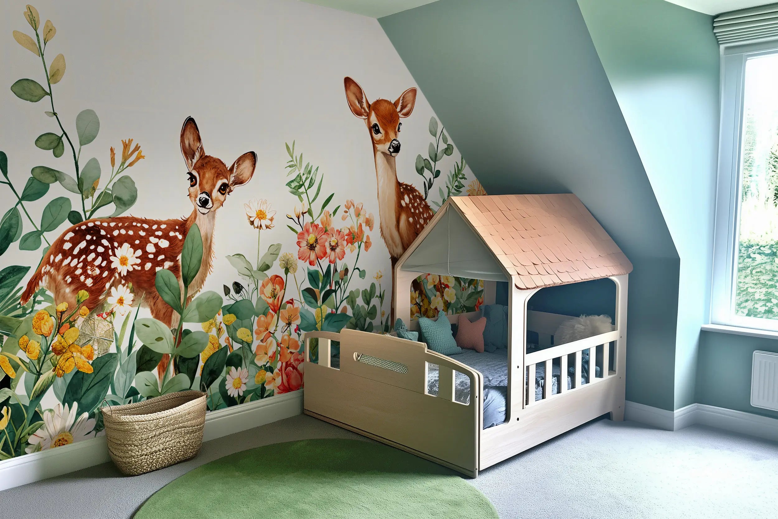 Kids room nature wallpaper