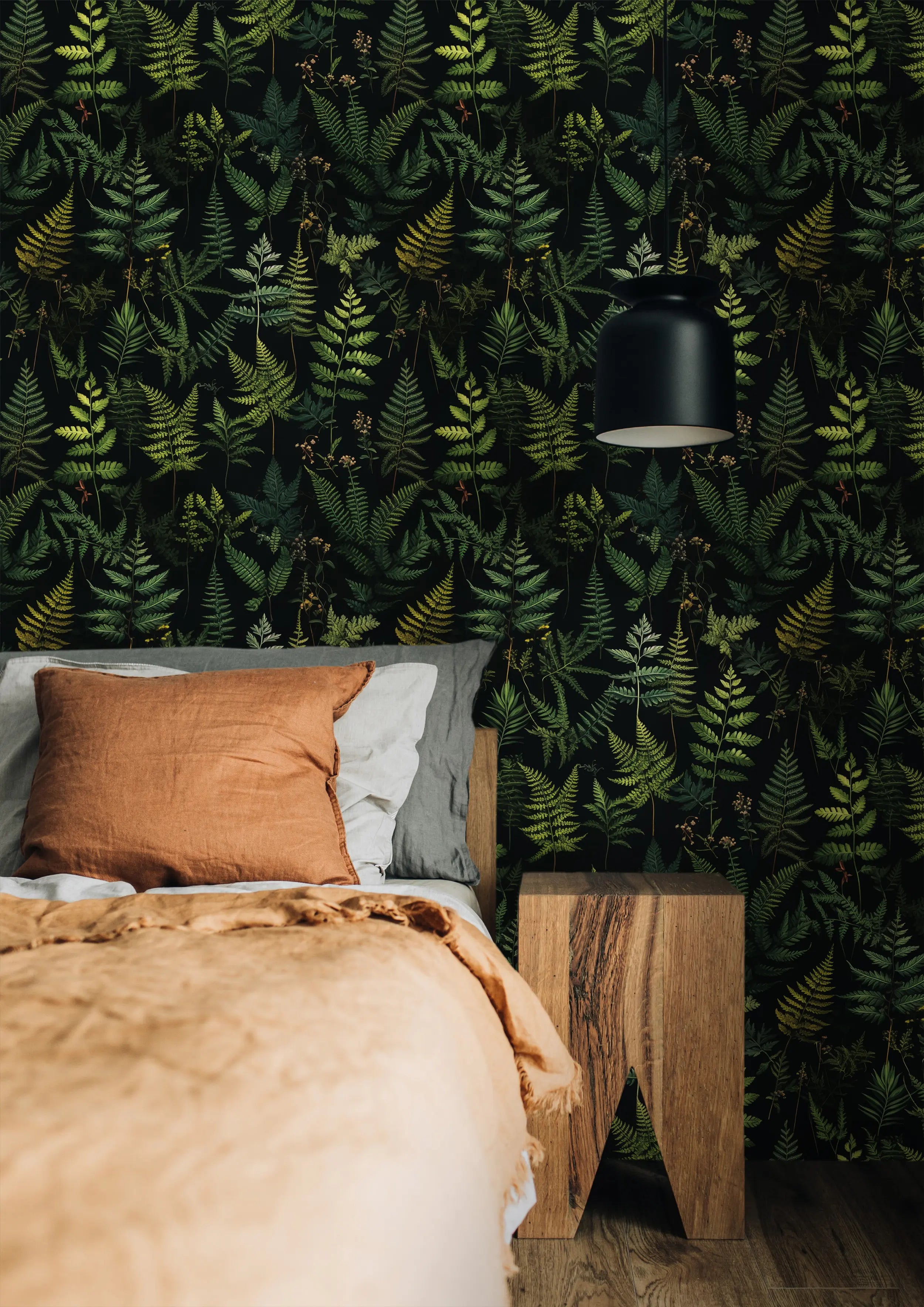 Dark Botanical Peel and Stick Wallpaper