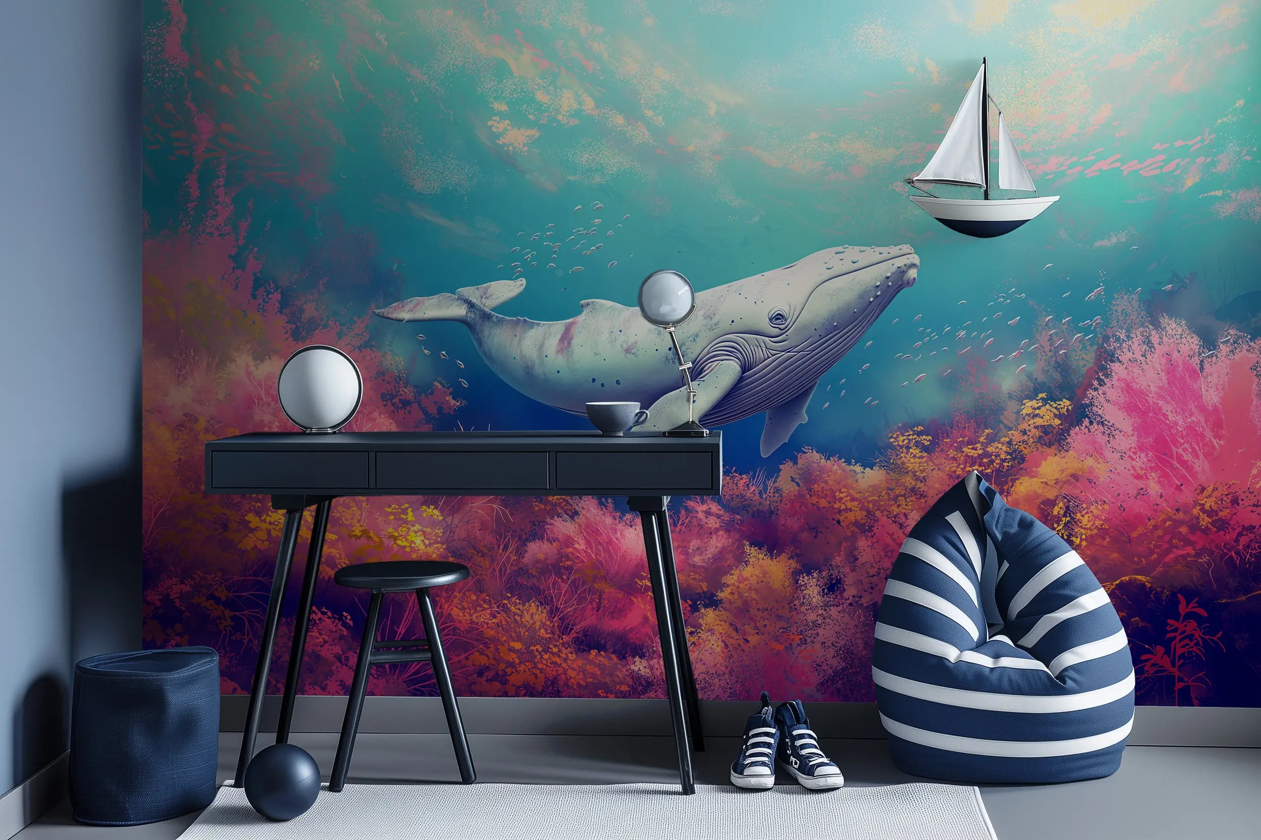 Temporary whale wallpaper