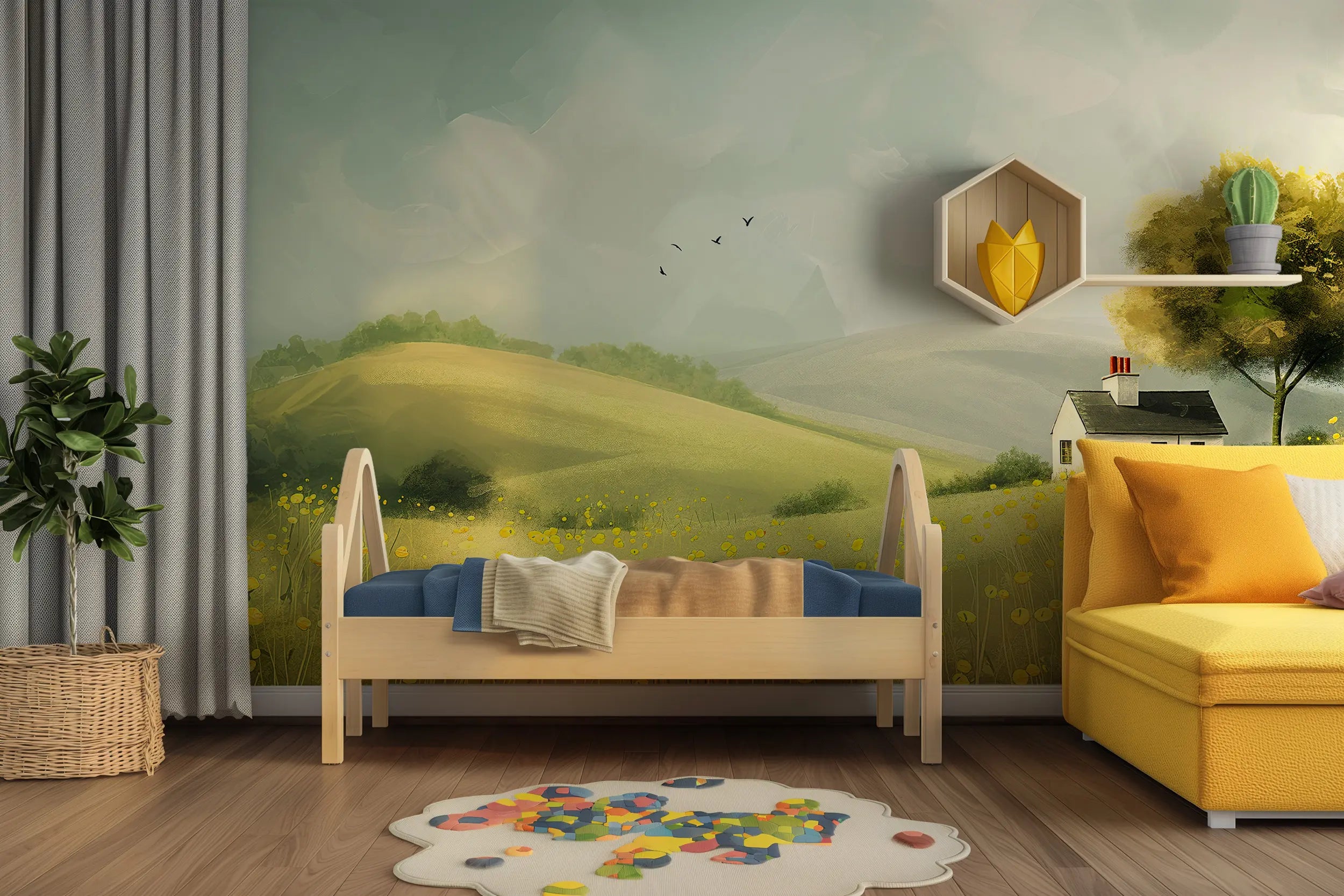 Children’s English village mural