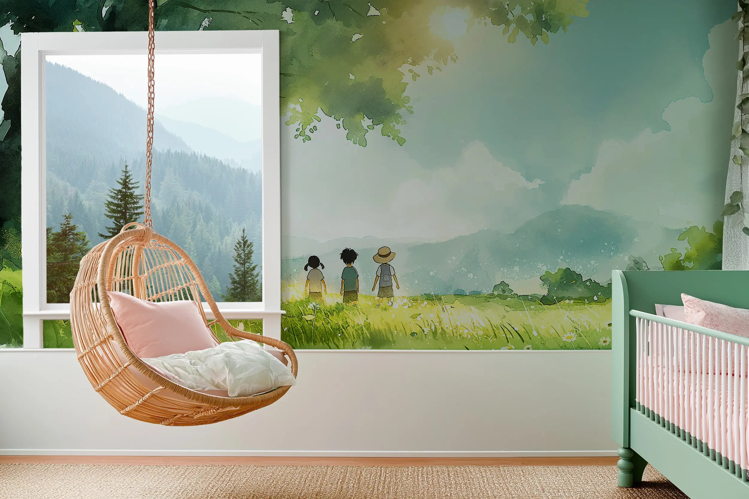 Floral wall decal for kids room