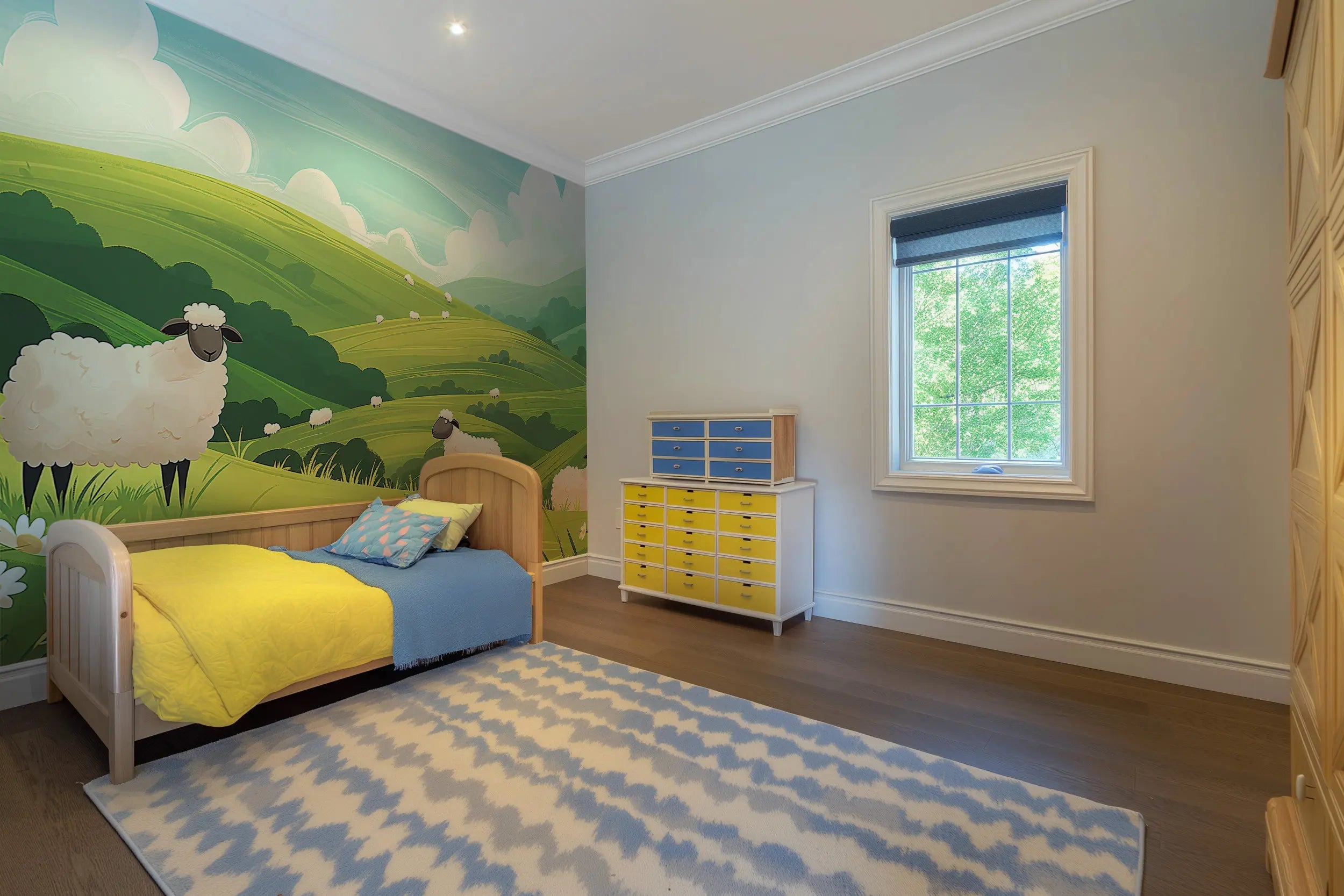 Cute sheep wall sticker for nursery
