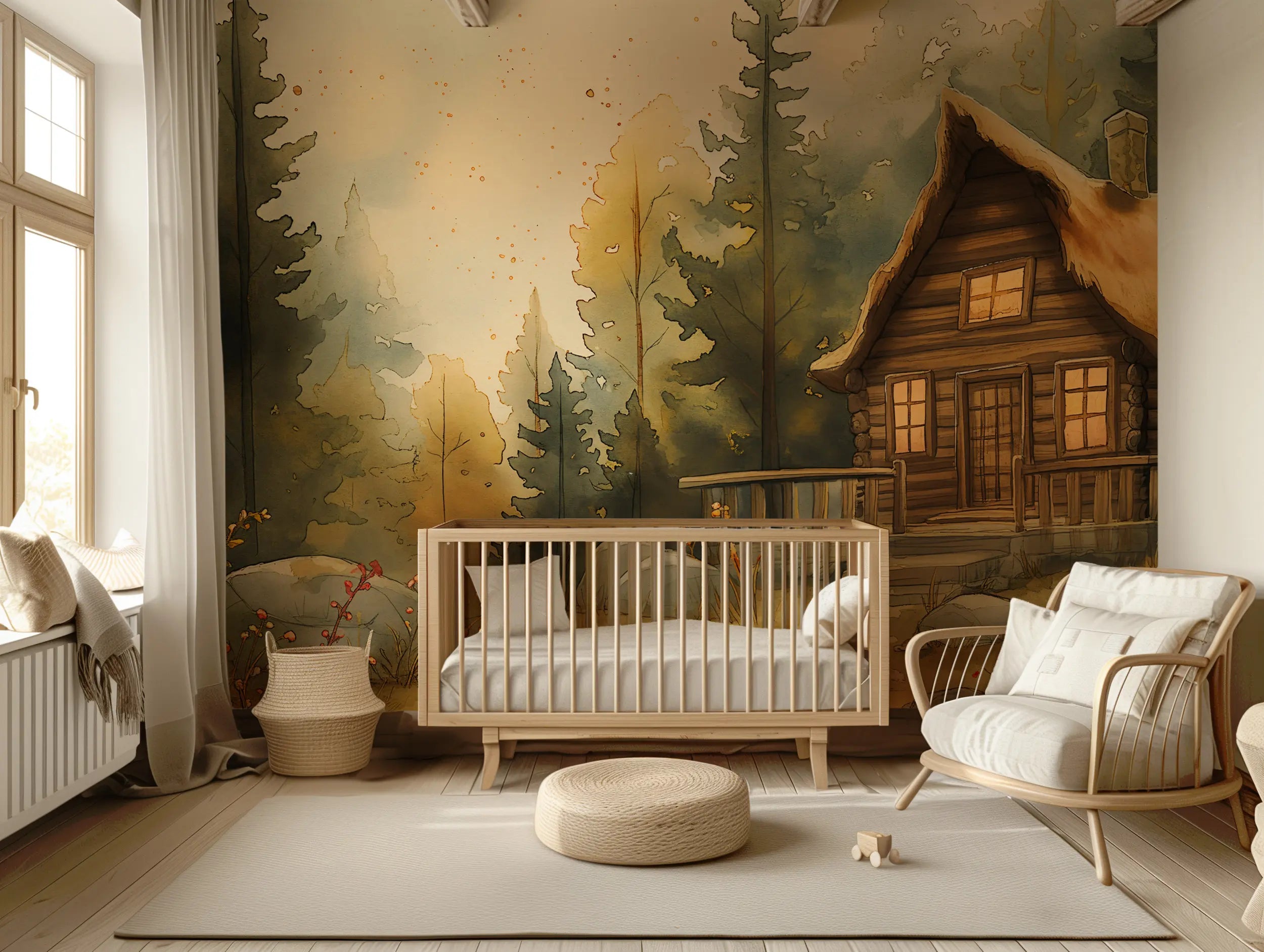 Rustic cabin nursery decor