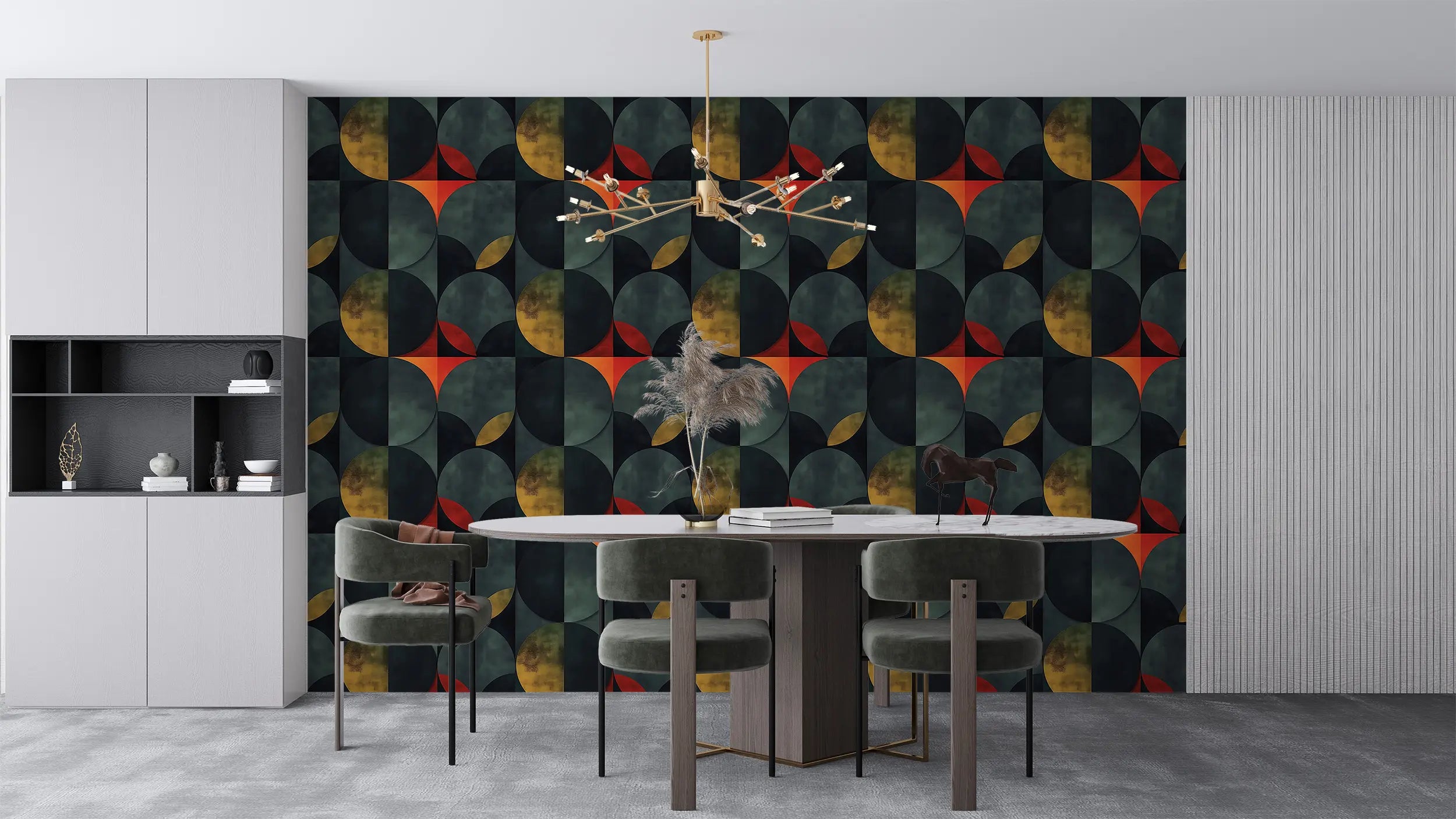 Geometric Wallpaper for Sustainable Home Decor