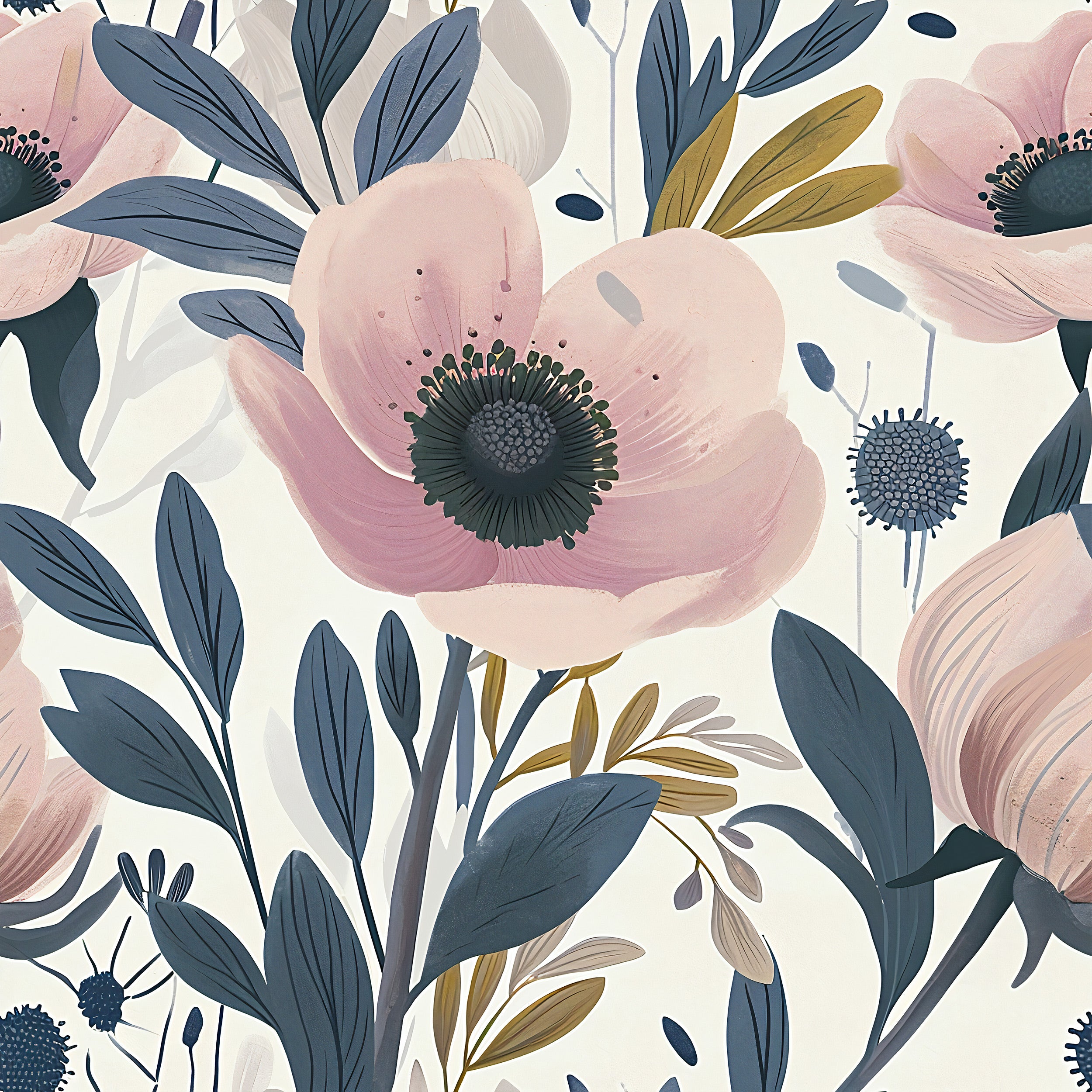 Peel & Stick Floral Wallpaper