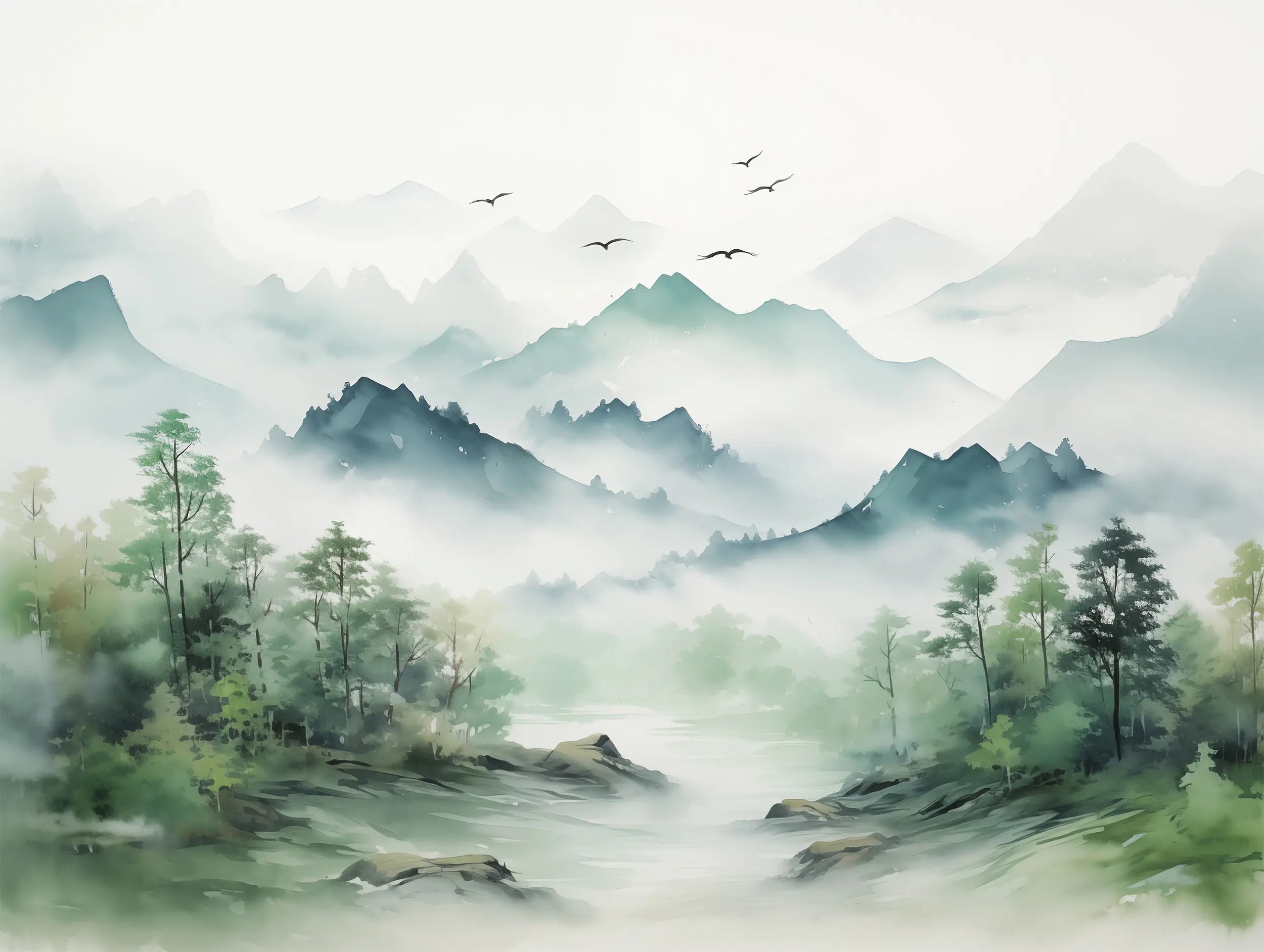 Landscape Wall Art Self Adhesive Mural