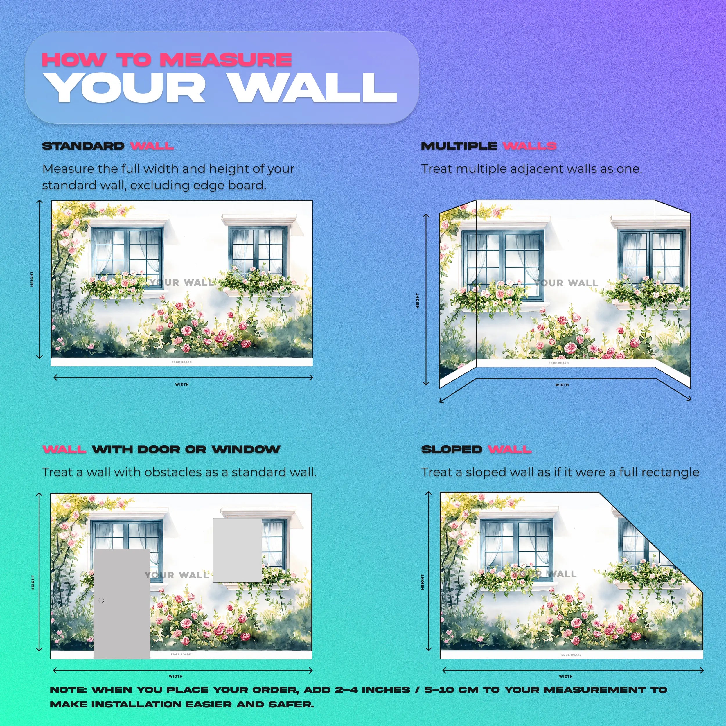 Kids room flower mural