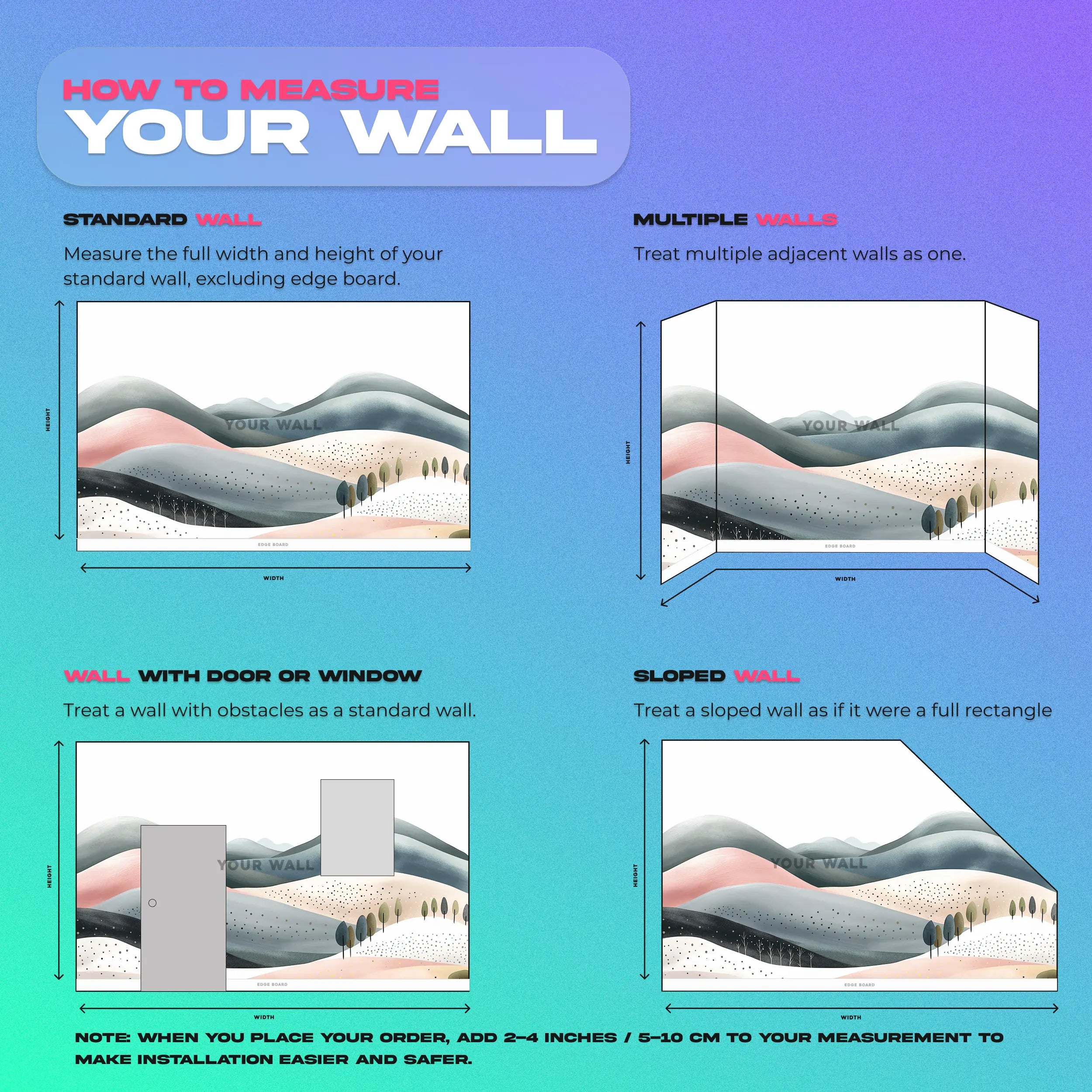 Kids room landscape wallpaper