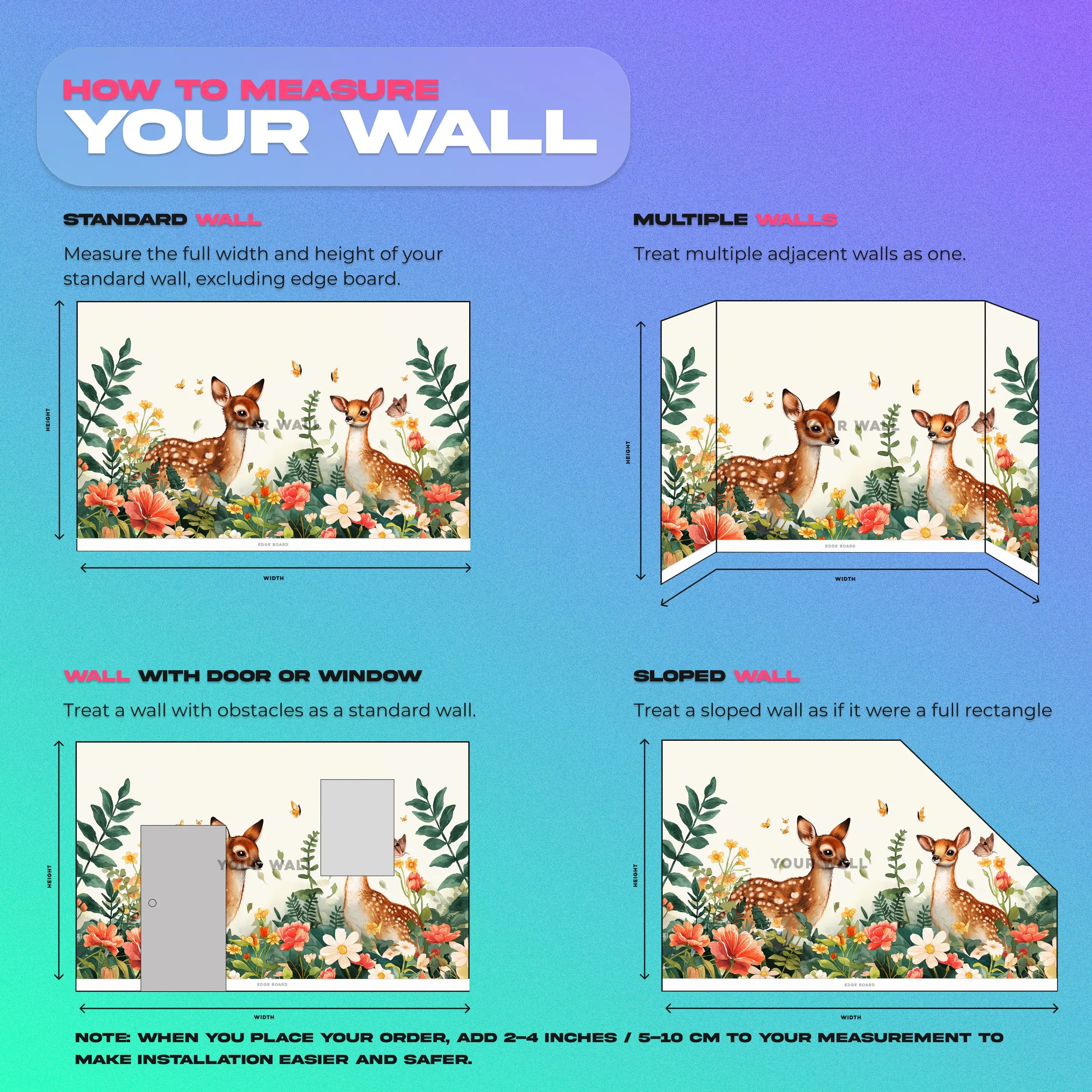 Floral nursery wallpaper