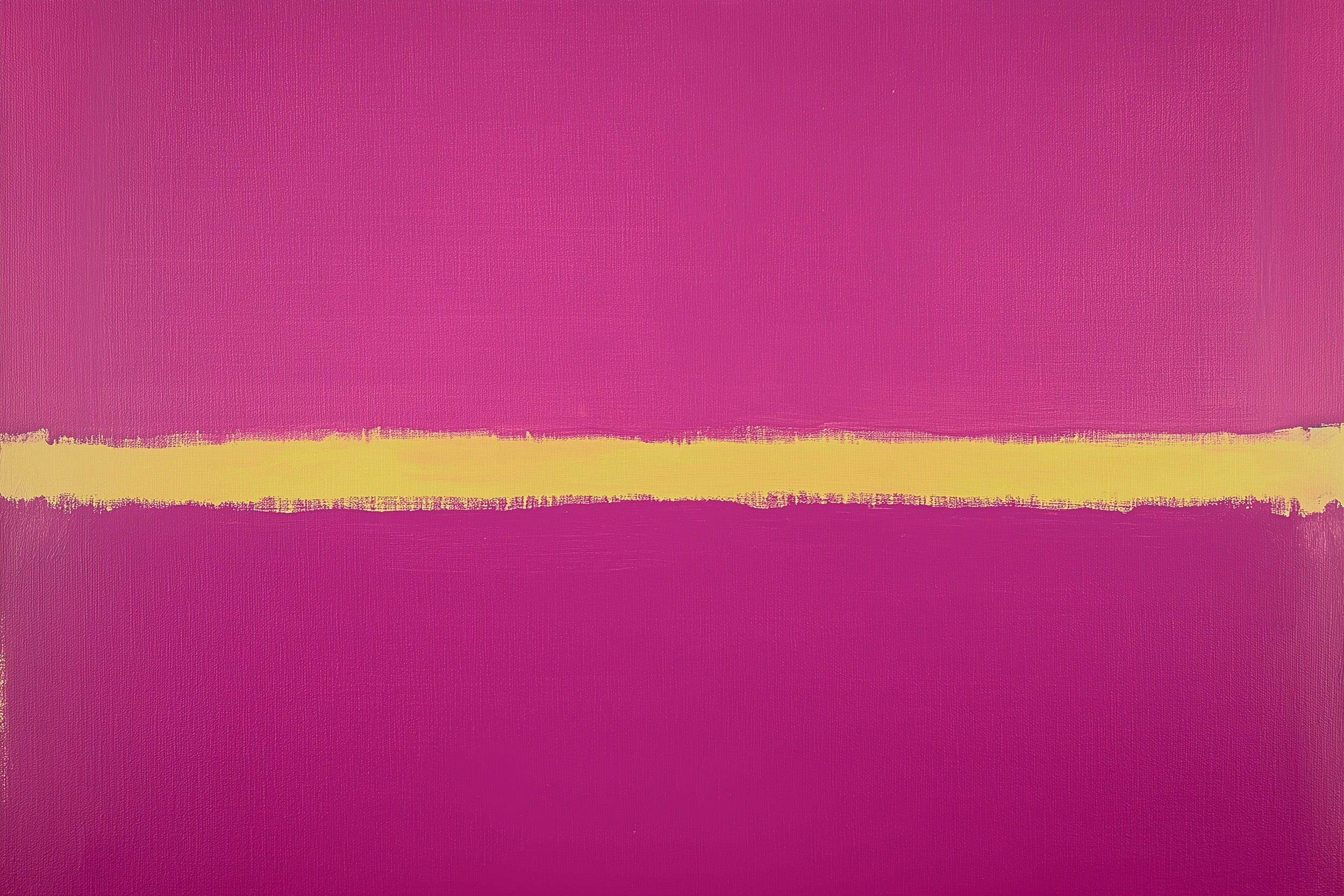 Pink abstract mural with magenta background and a bold gold brushstroke across the center, modern self-adhesive wall art for