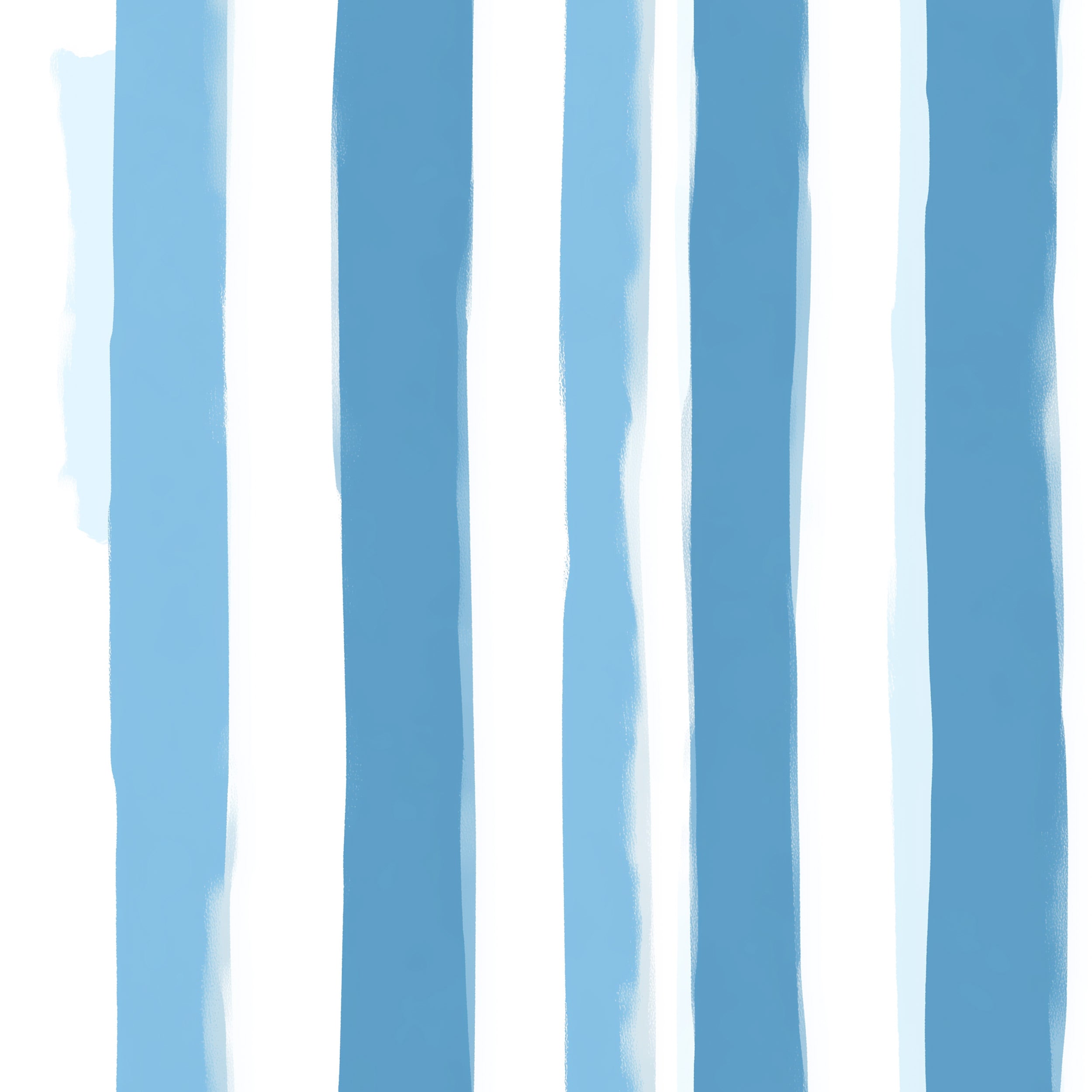 Blue watercolor striped Peel & Stick wallpaper with vertical blue and white strokes, modern coastal wall decor