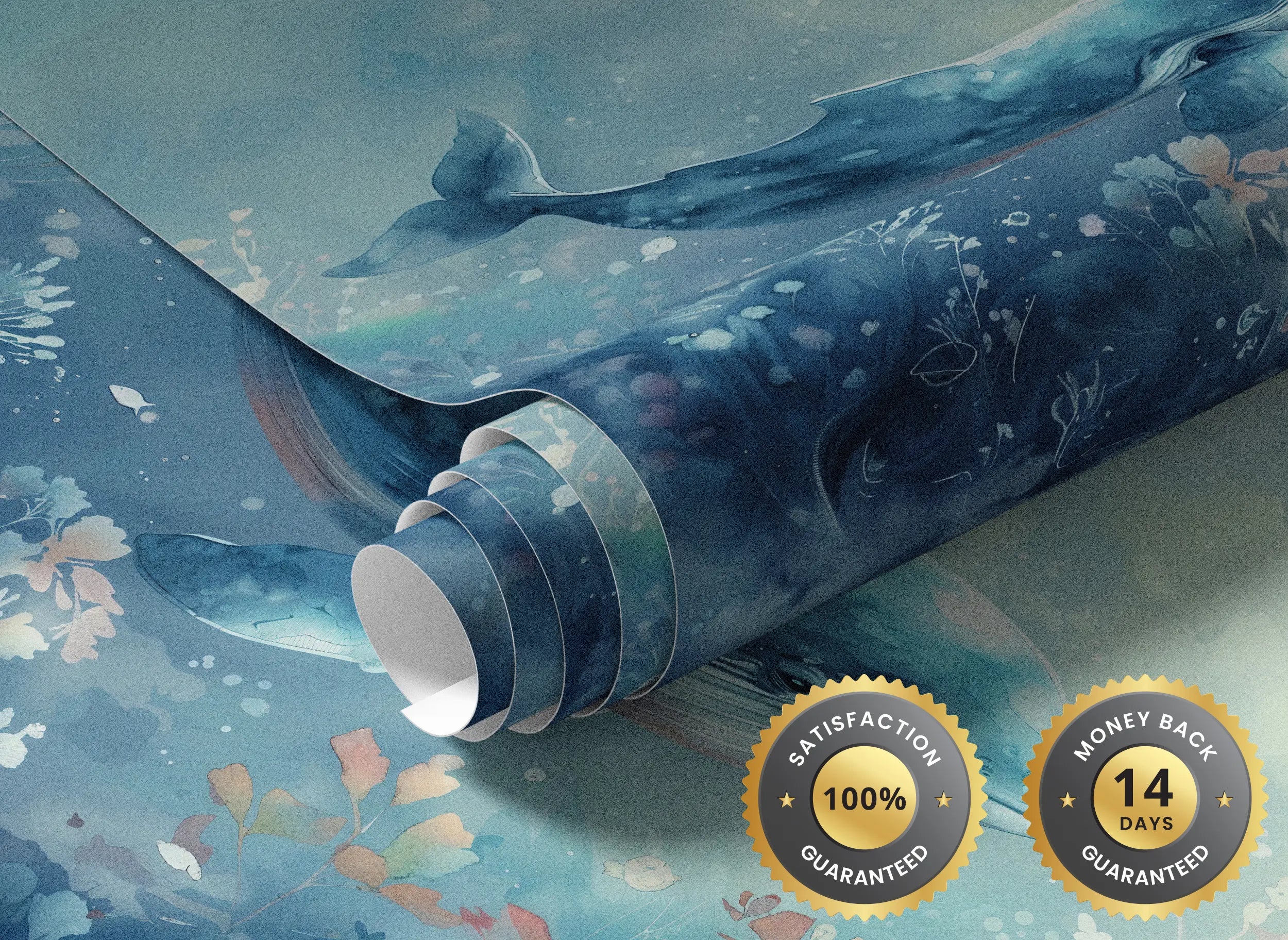 Removable sea life wallpaper for kids
