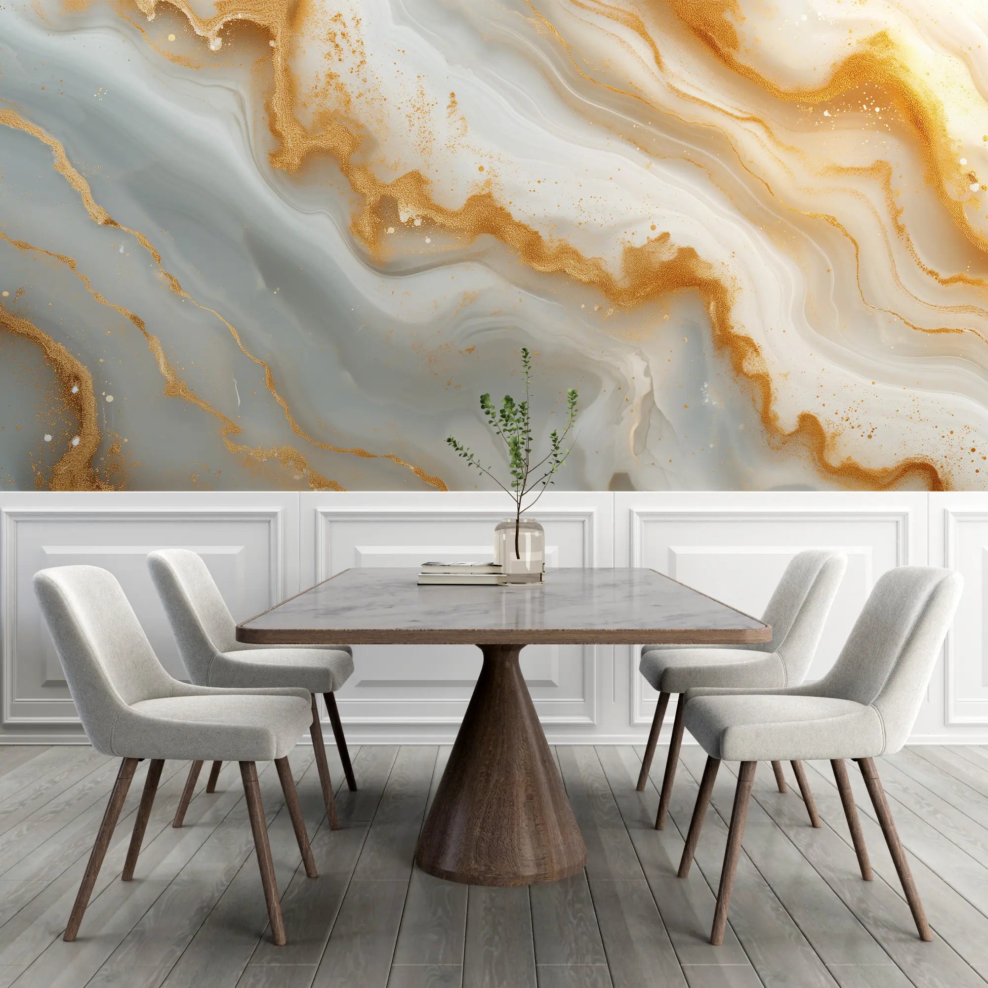 PVC-free abstract marble wallpaper