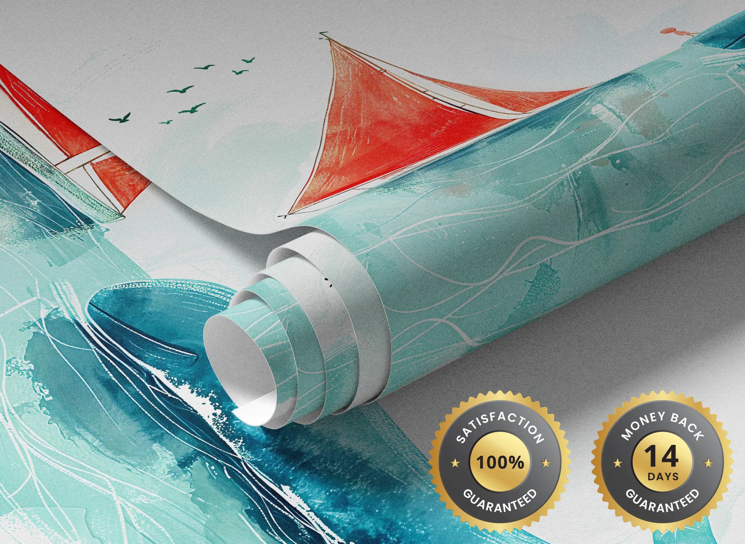 Removable sea wall art for children