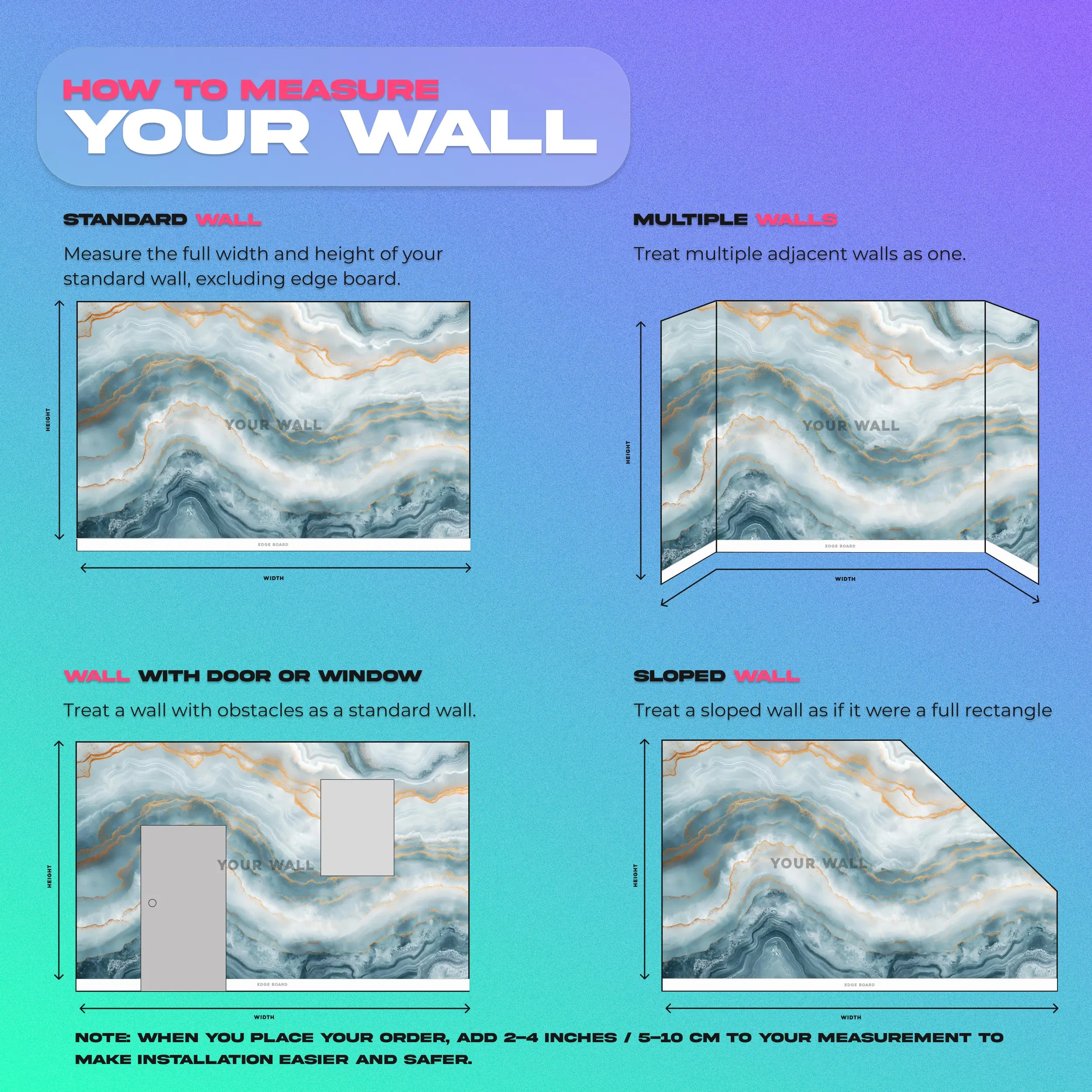 Elegant marble wall decor
