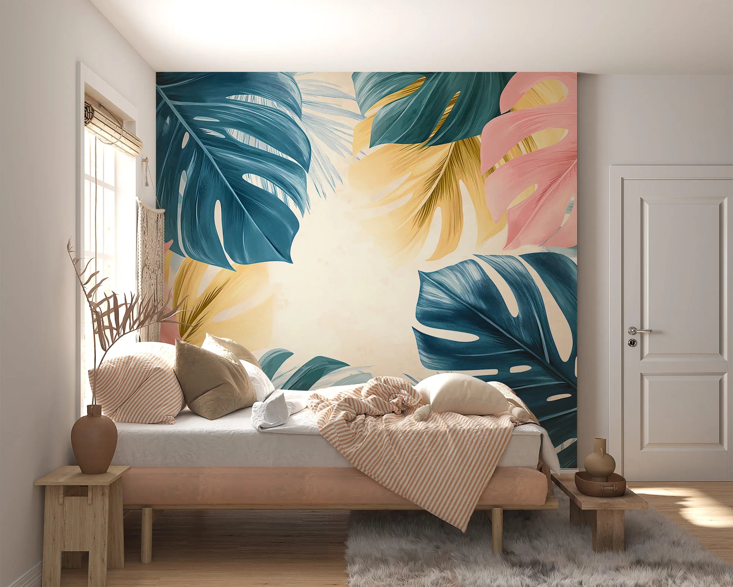 Bedroom tropical wallpaper