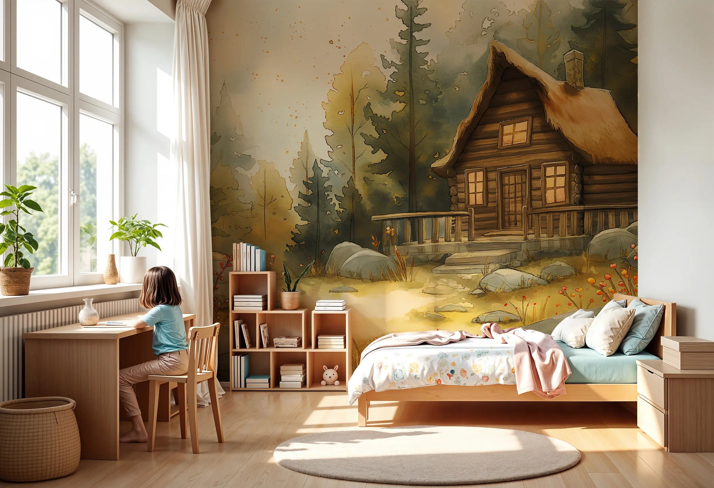 Nursery woodland wall art