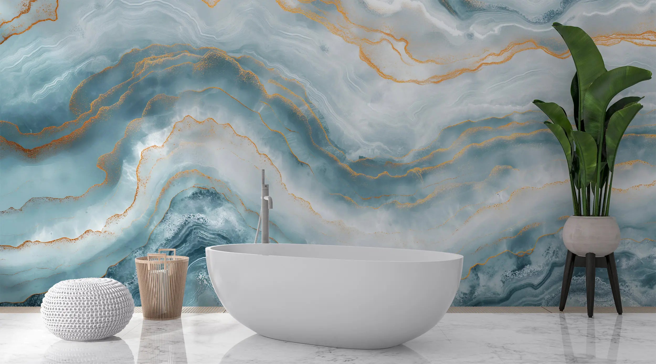 Modern marble mural design