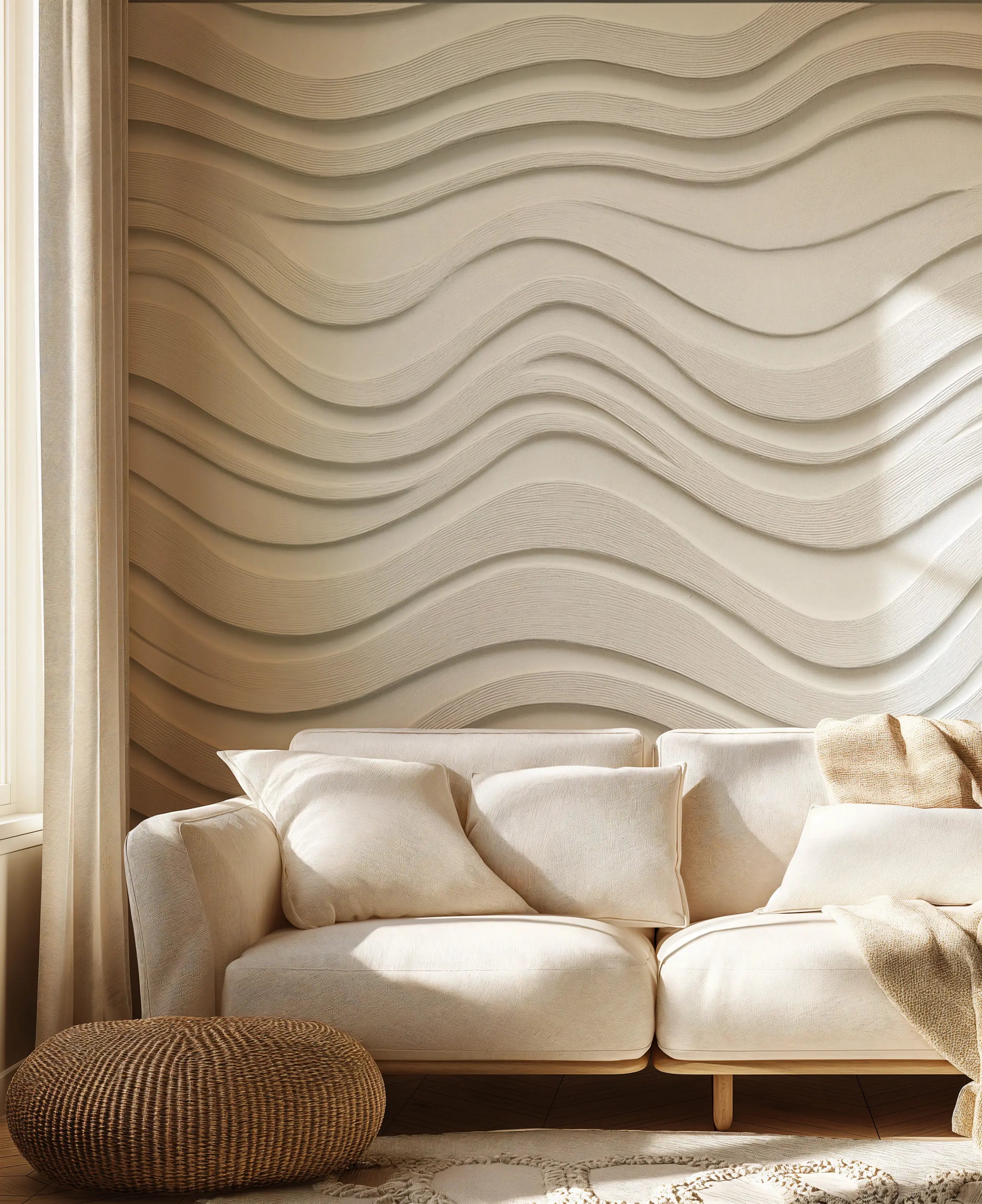 Line art wall covering