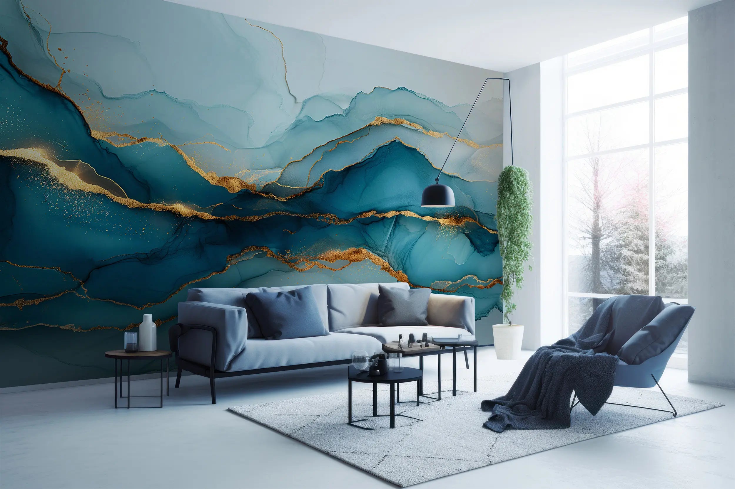 Renters-friendly abstract wallpaper