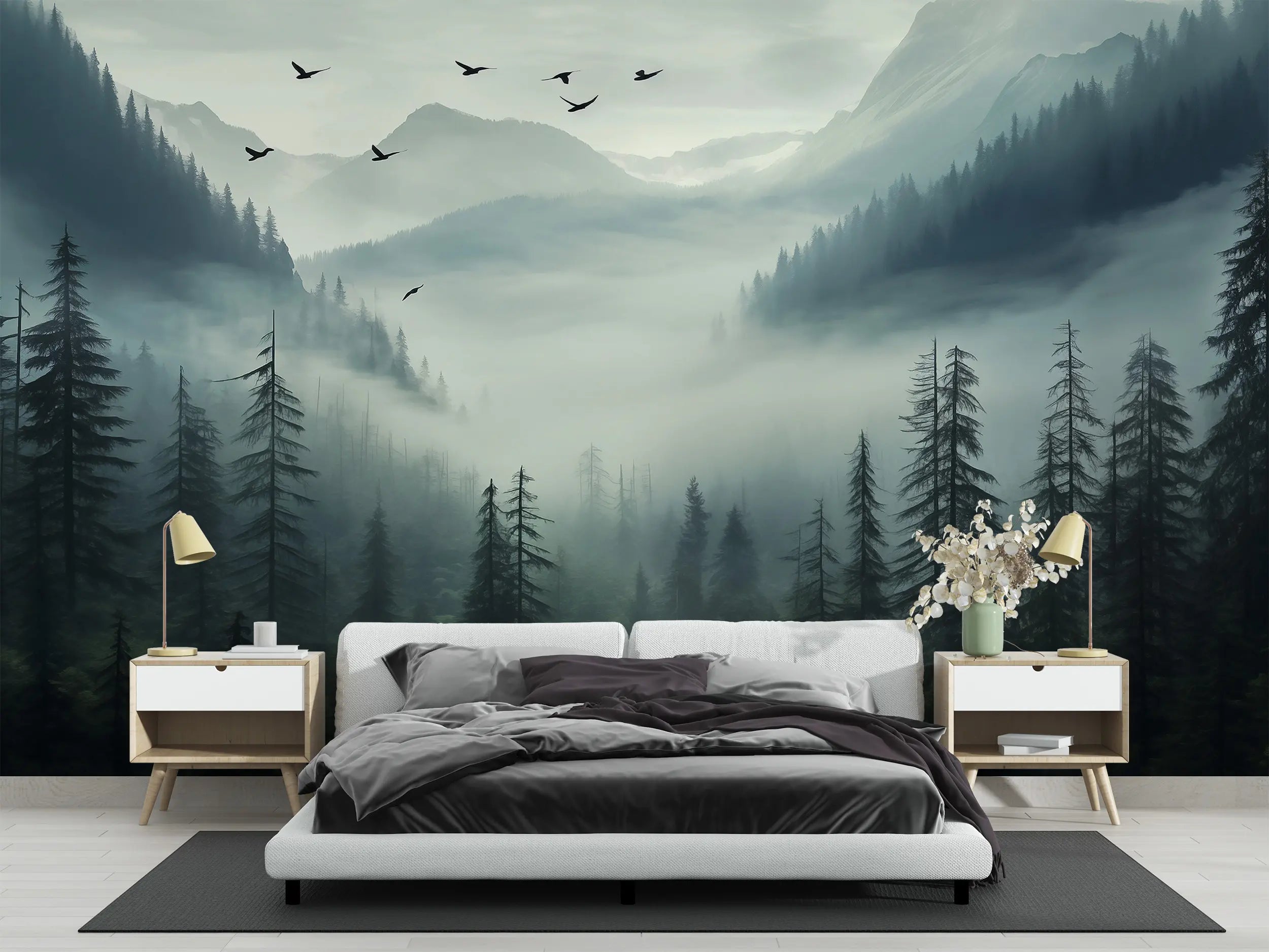 Removable Pine Tree Wall Mural