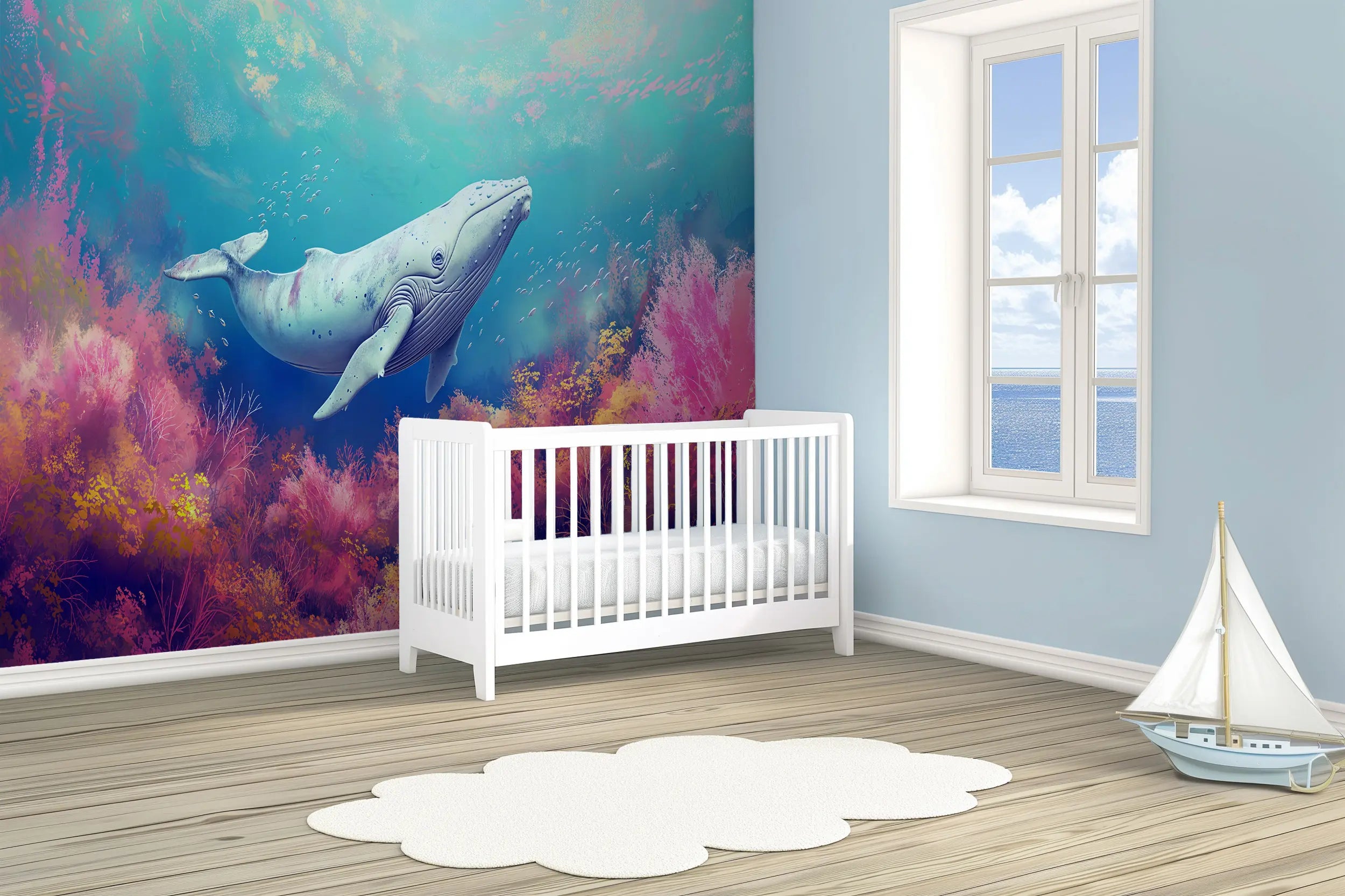 Children’s ocean wall mural