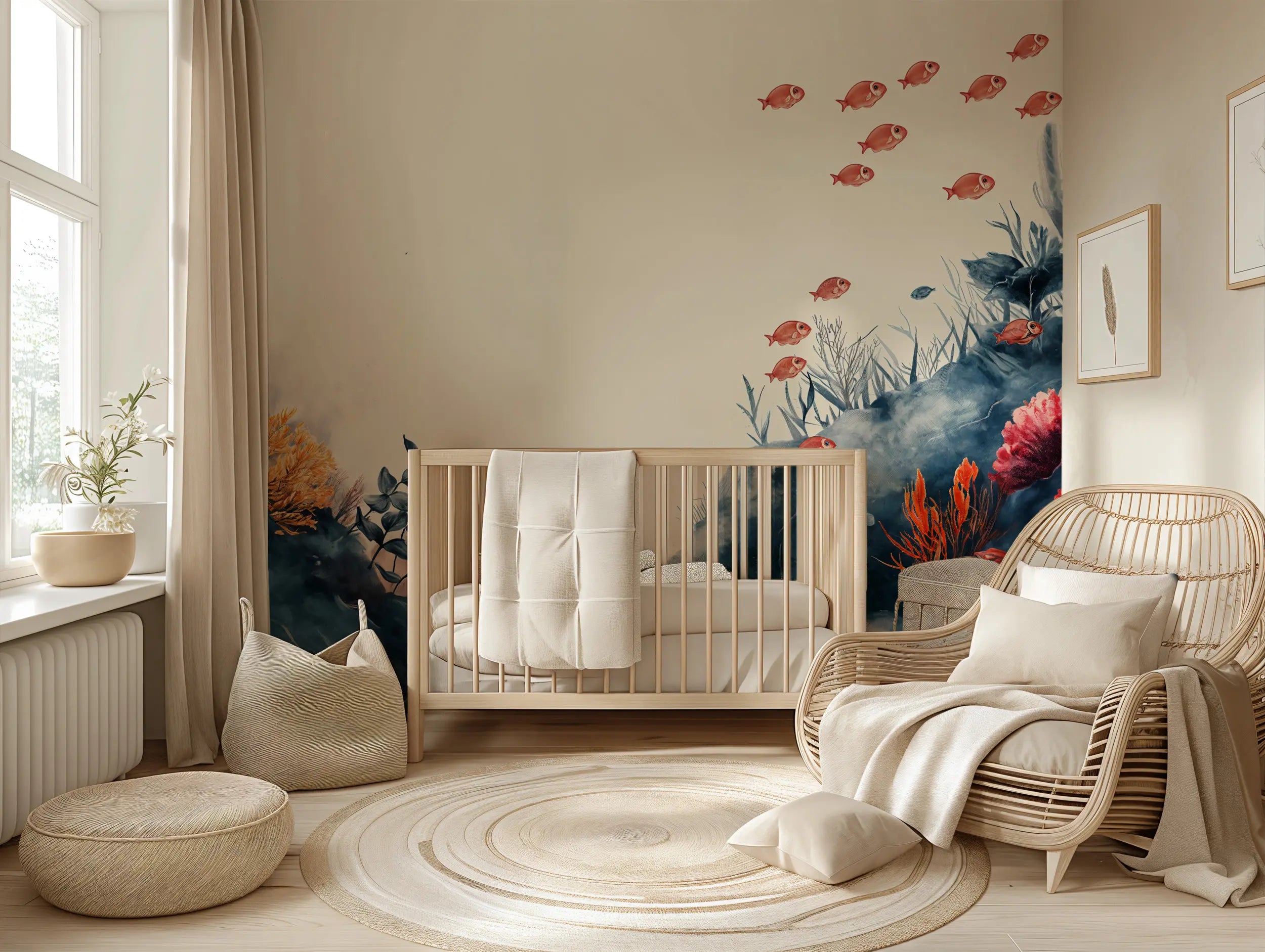 Children’s ocean wall mural