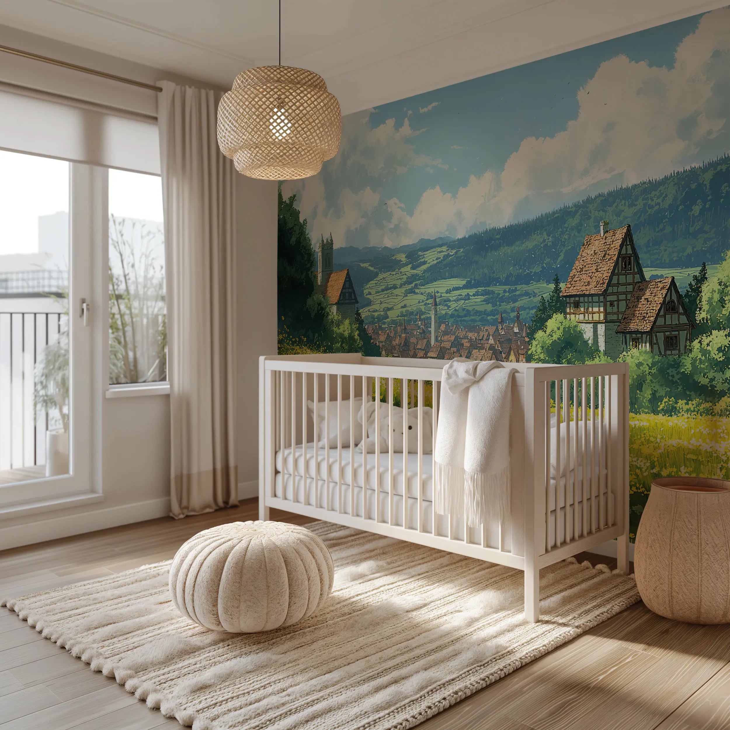 Children’s English village mural