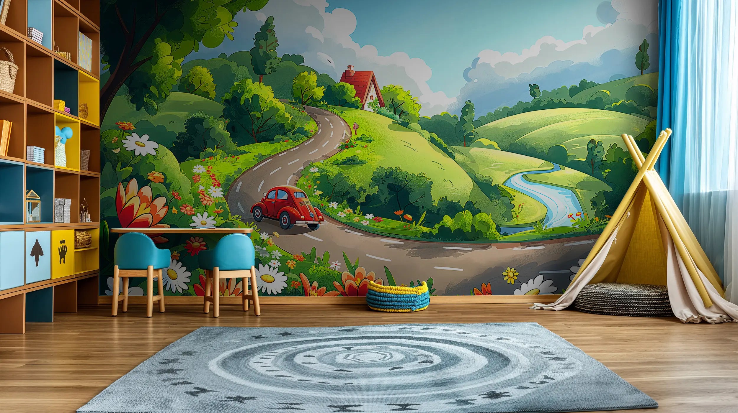 Eco-friendly nursery wallpaper