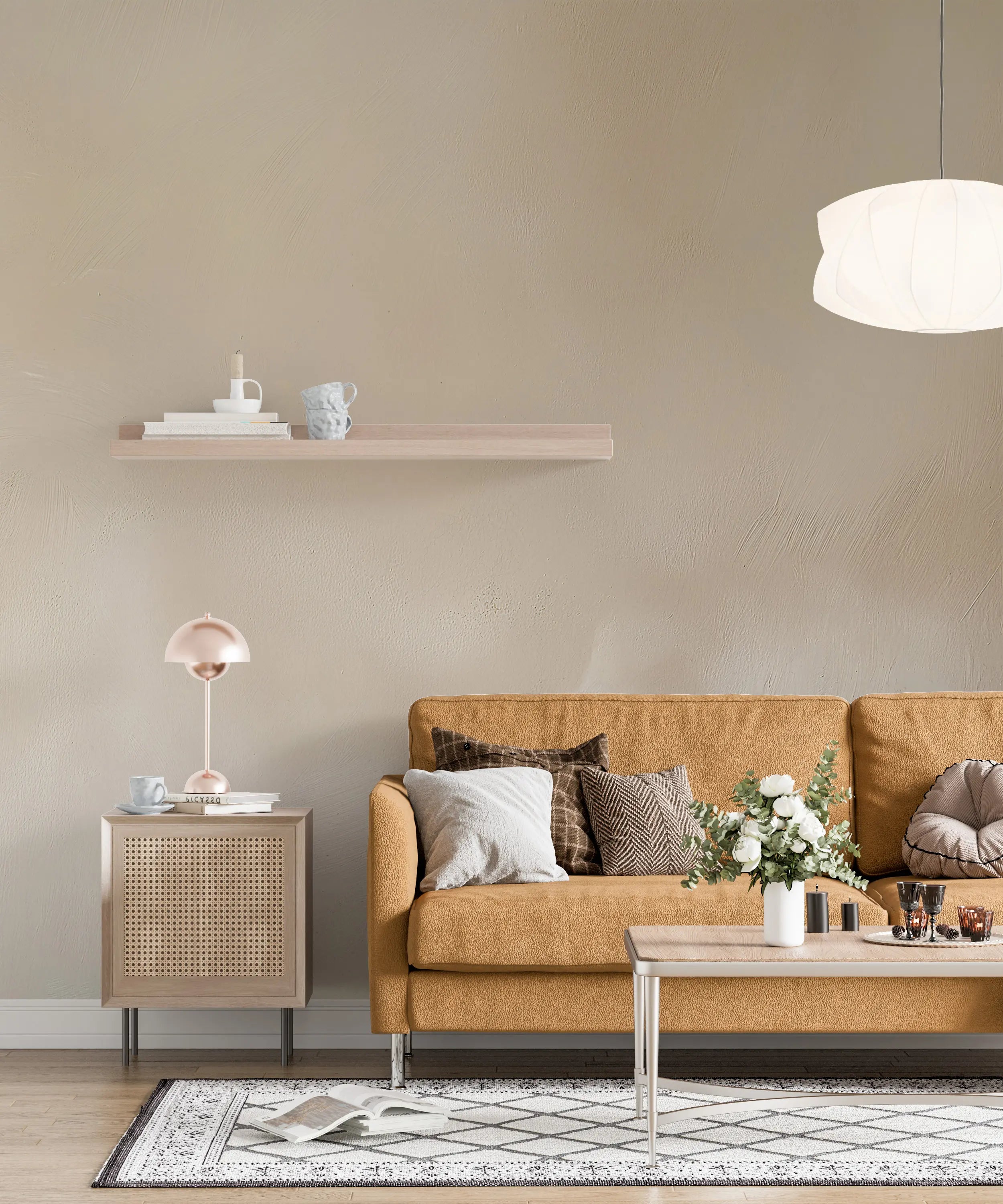 elegant beige wall art