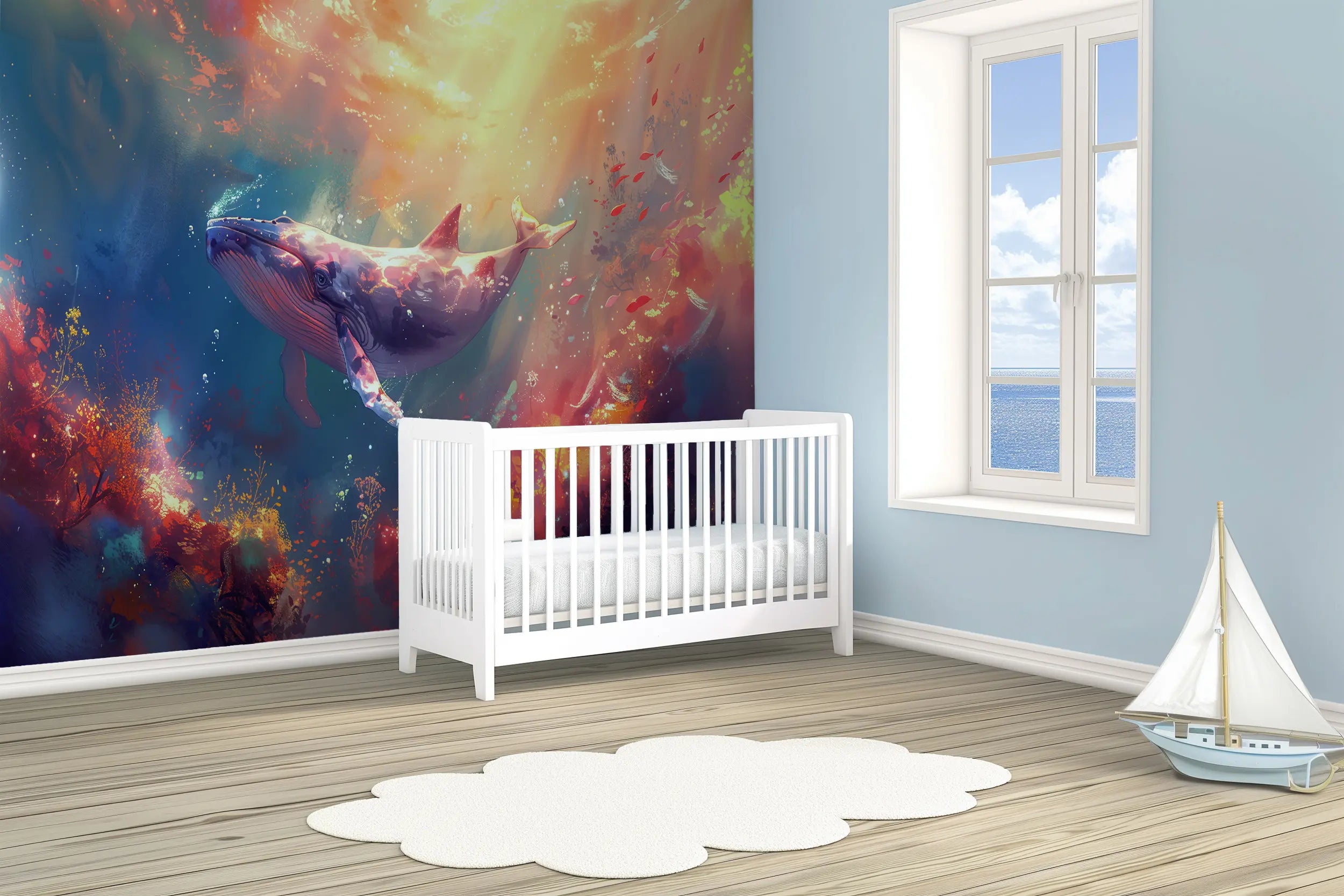 Children’s ocean wall mural