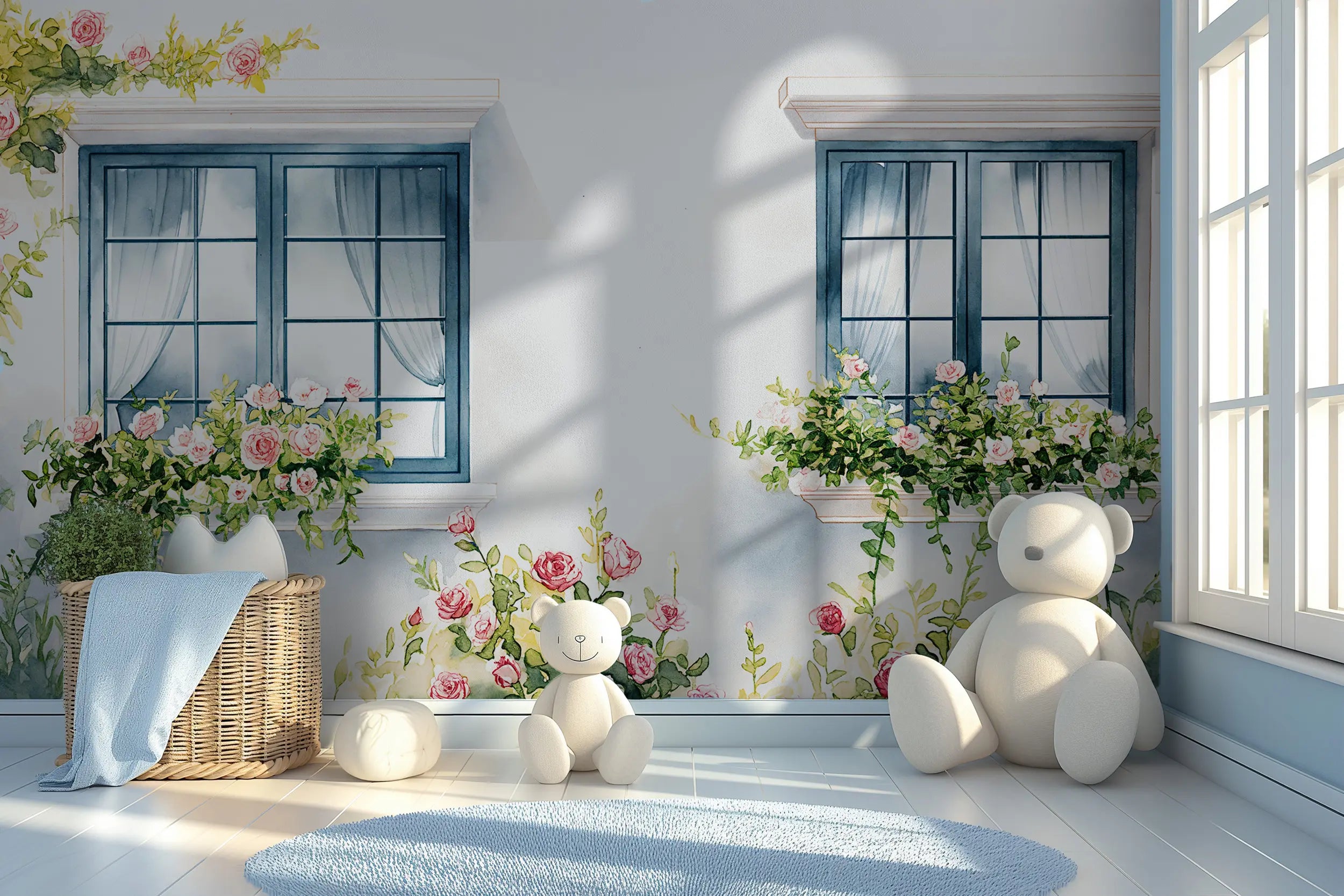 Children’s rose garden mural