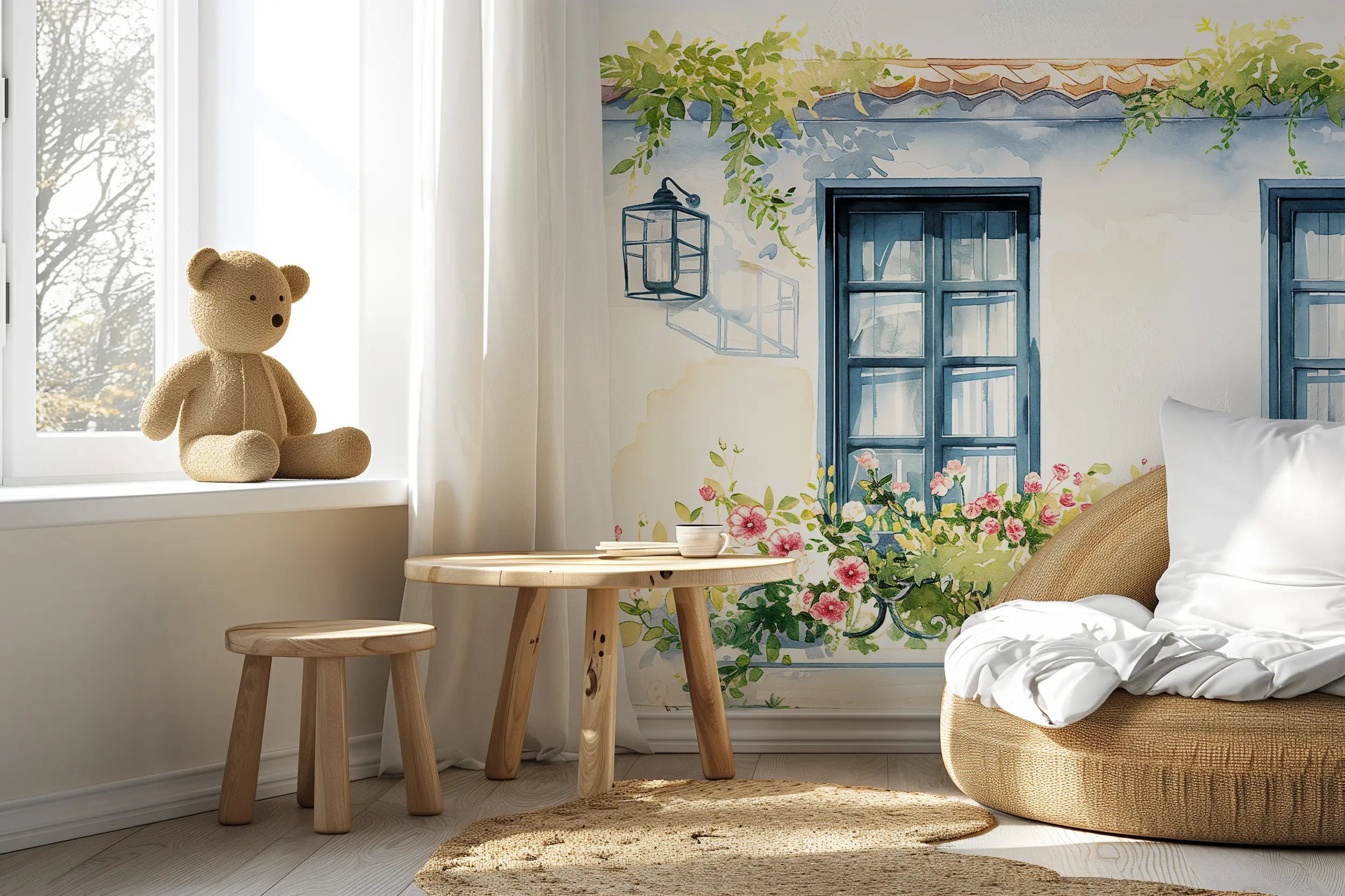 Children’s rose garden wall art