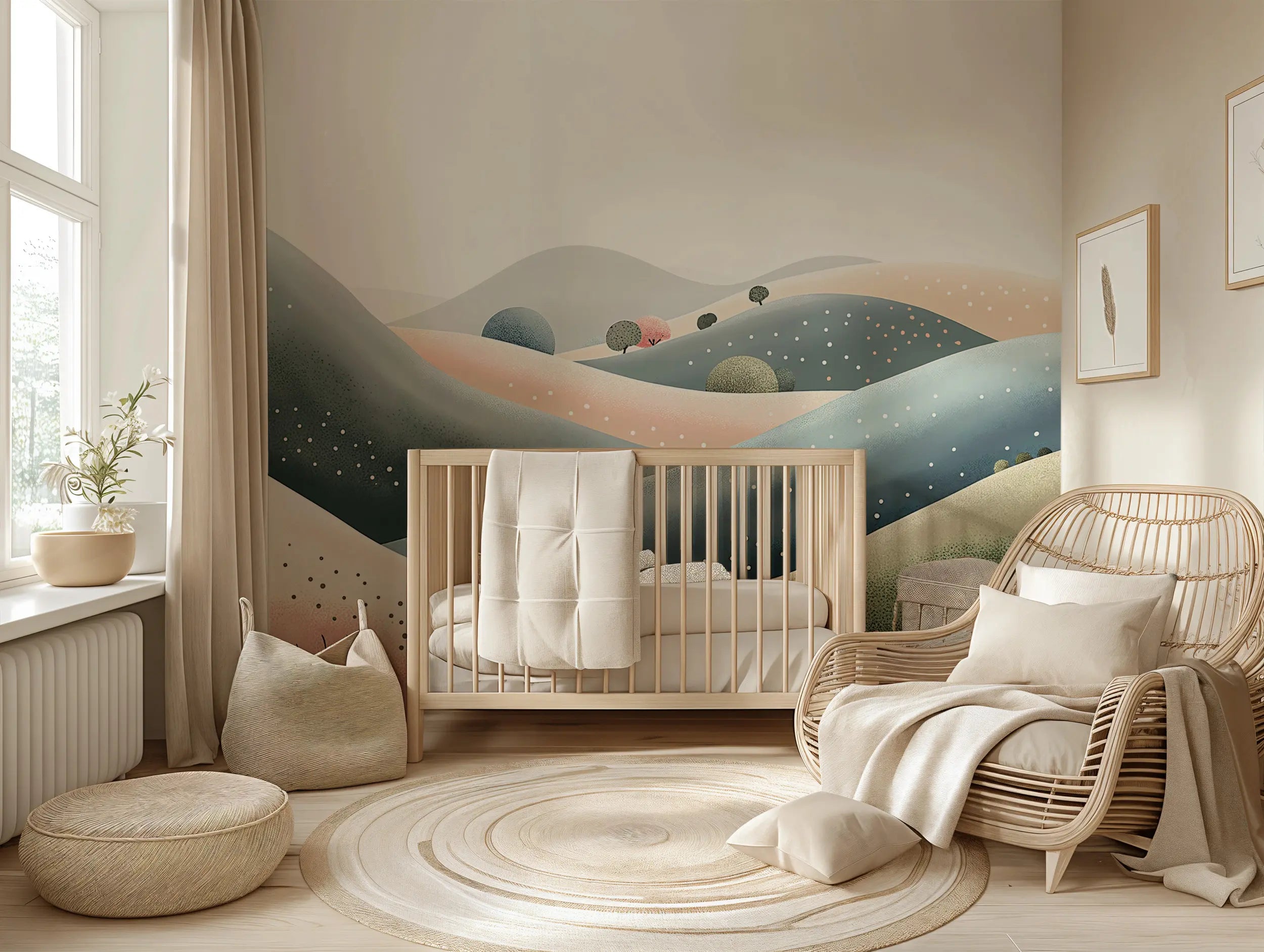 Trendy nursery wall covering