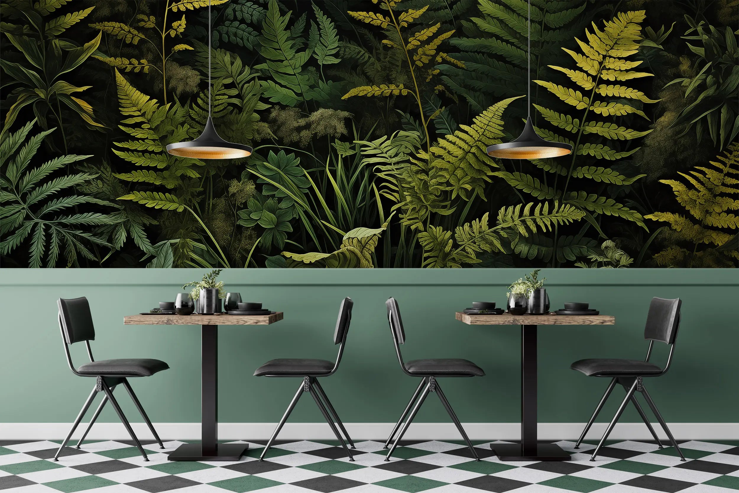 Easy DIY Fern Wallpaper Installation